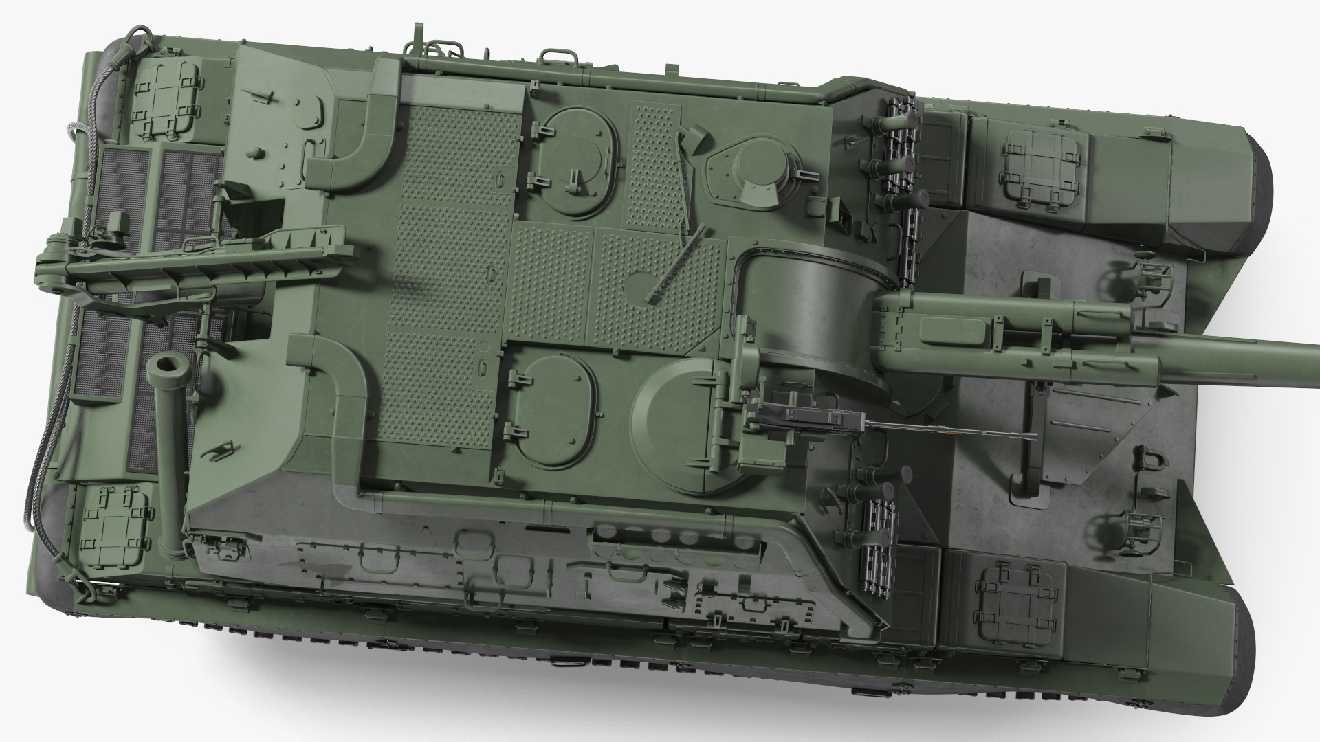 3D 2S19 Msta Green Rigged for Maya