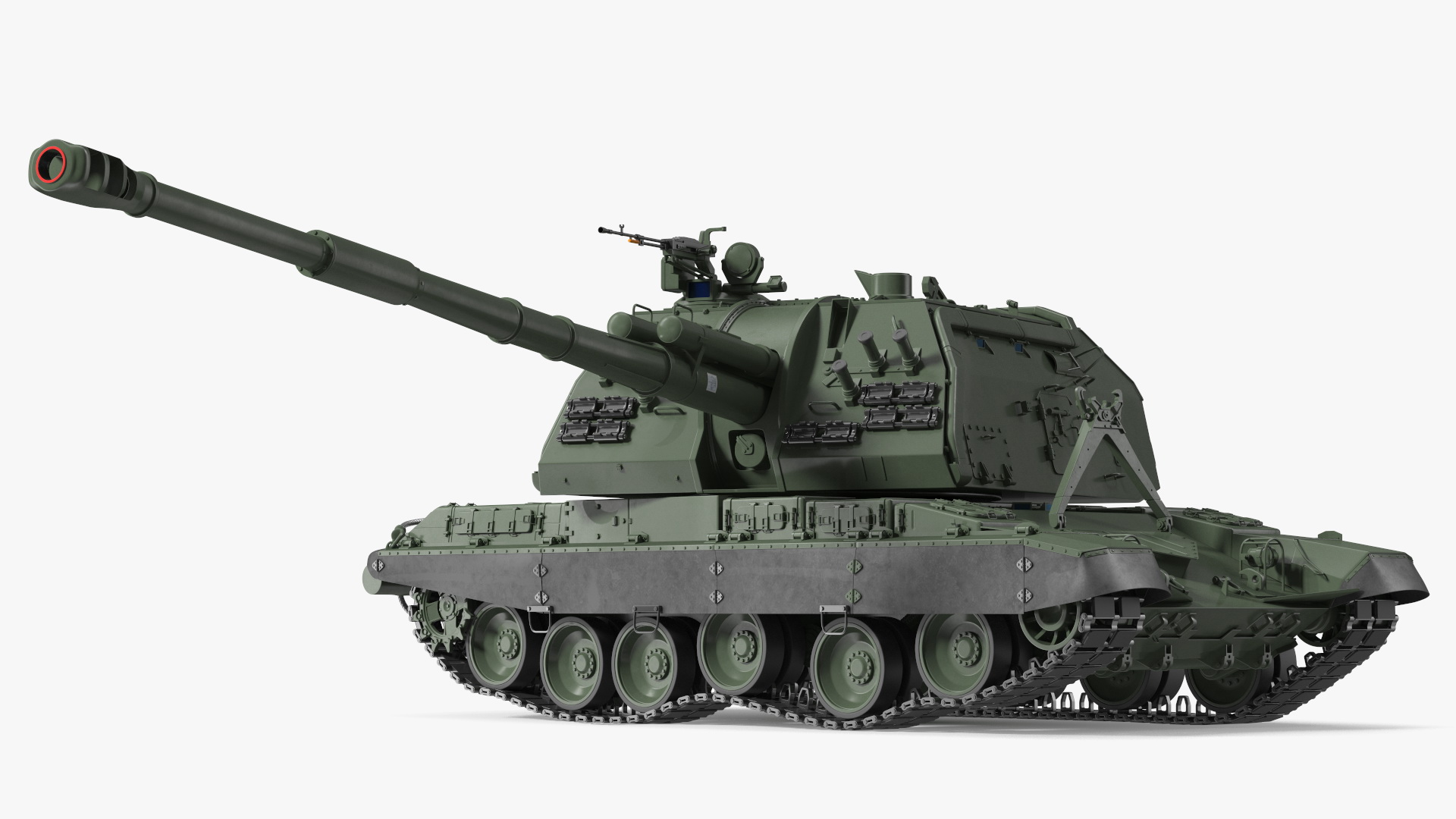 3D 2S19 Msta Green Rigged for Maya