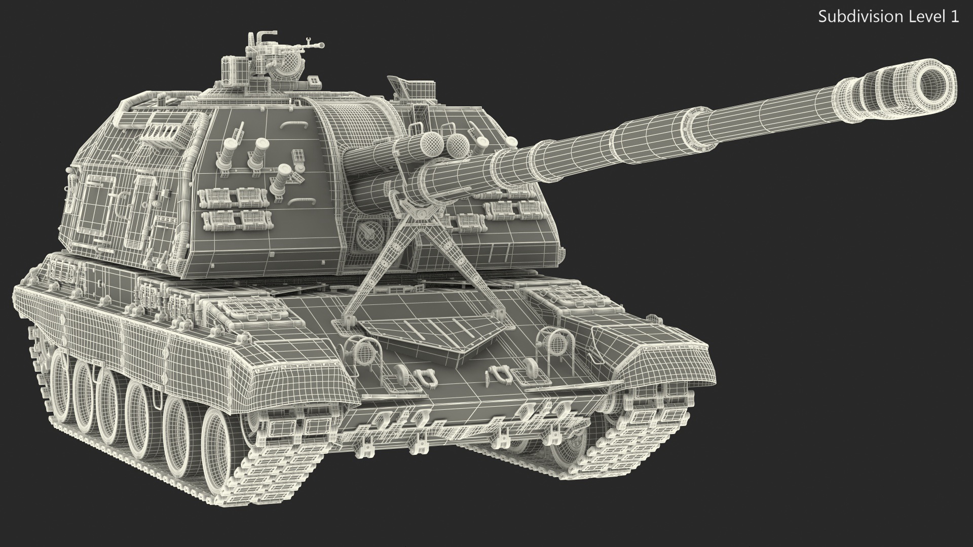 3D 2S19 Msta Green Rigged for Maya