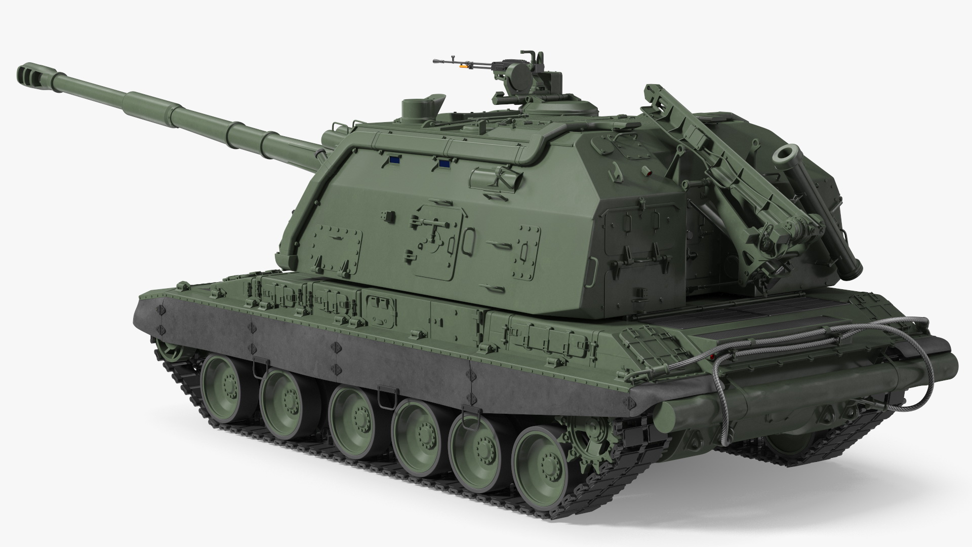 3D 2S19 Msta Green Rigged for Maya