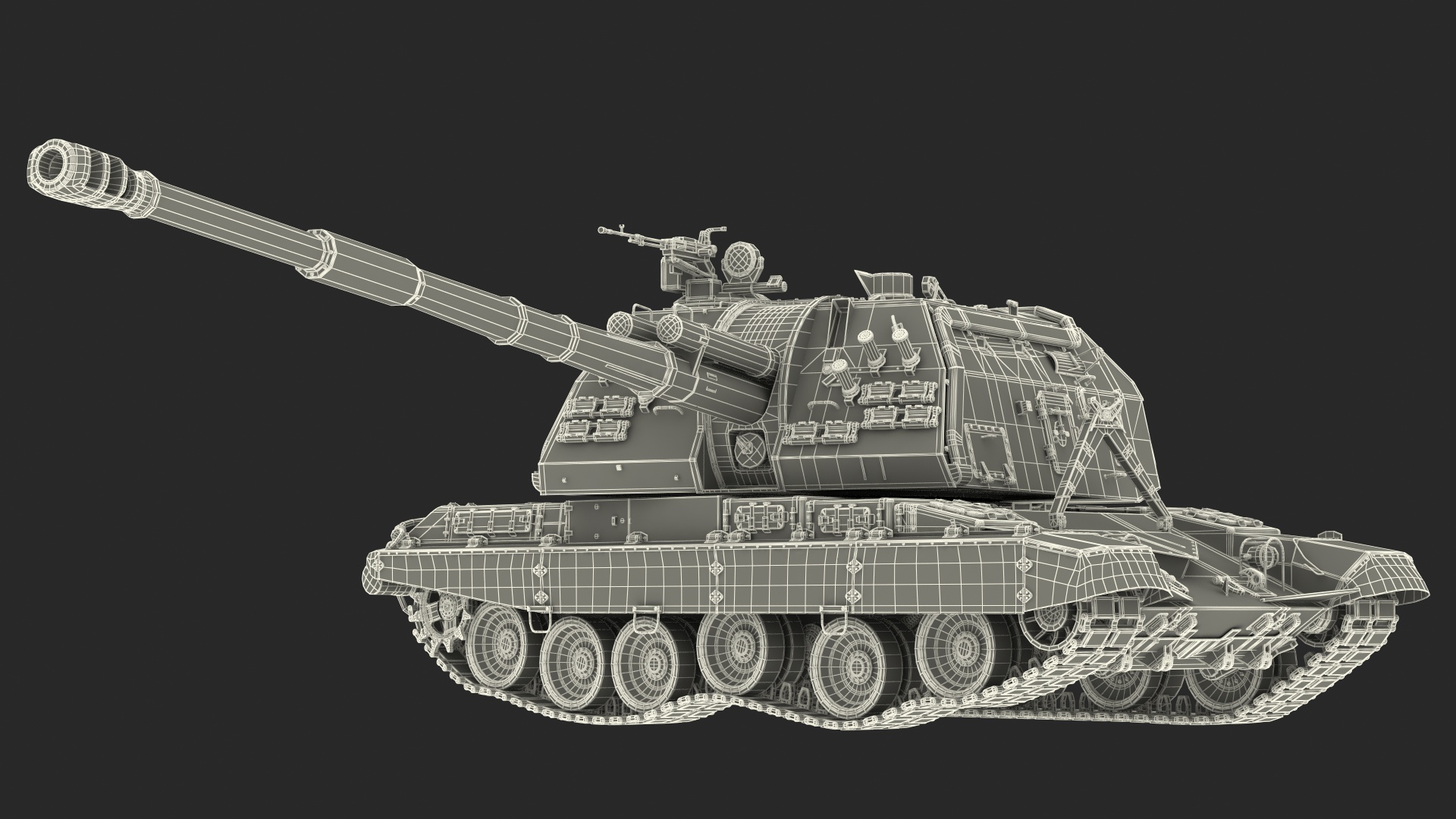 3D 2S19 Msta Green Rigged for Maya