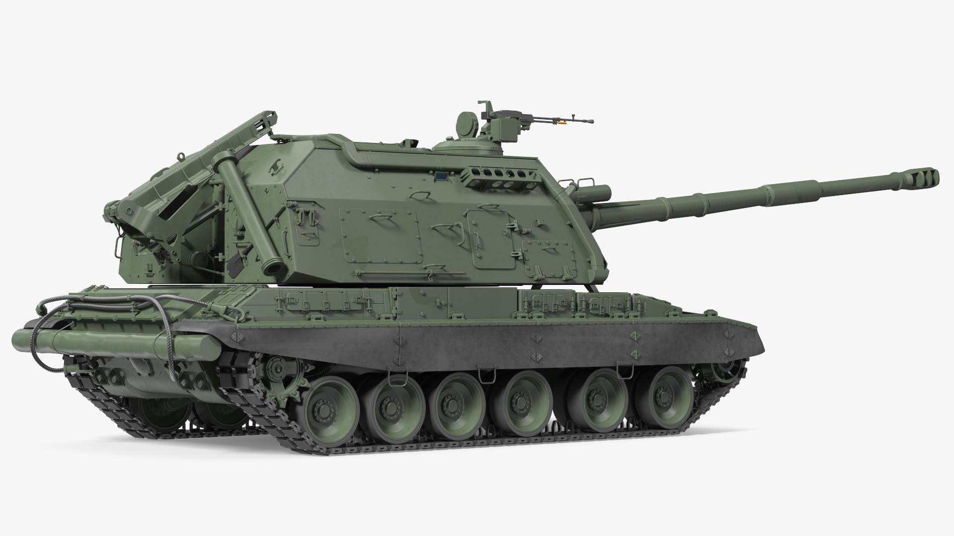 3D 2S19 Msta Green Rigged for Maya