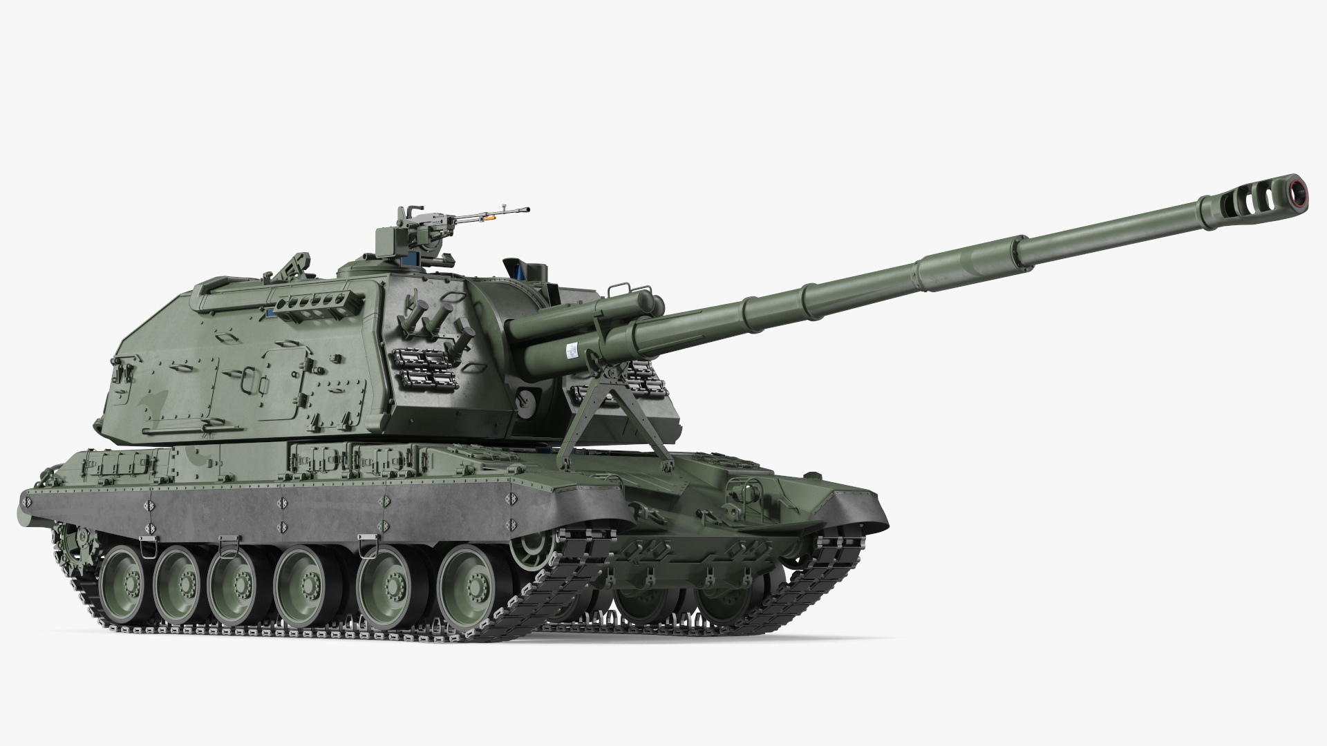 3D 2S19 Msta Green Rigged for Maya