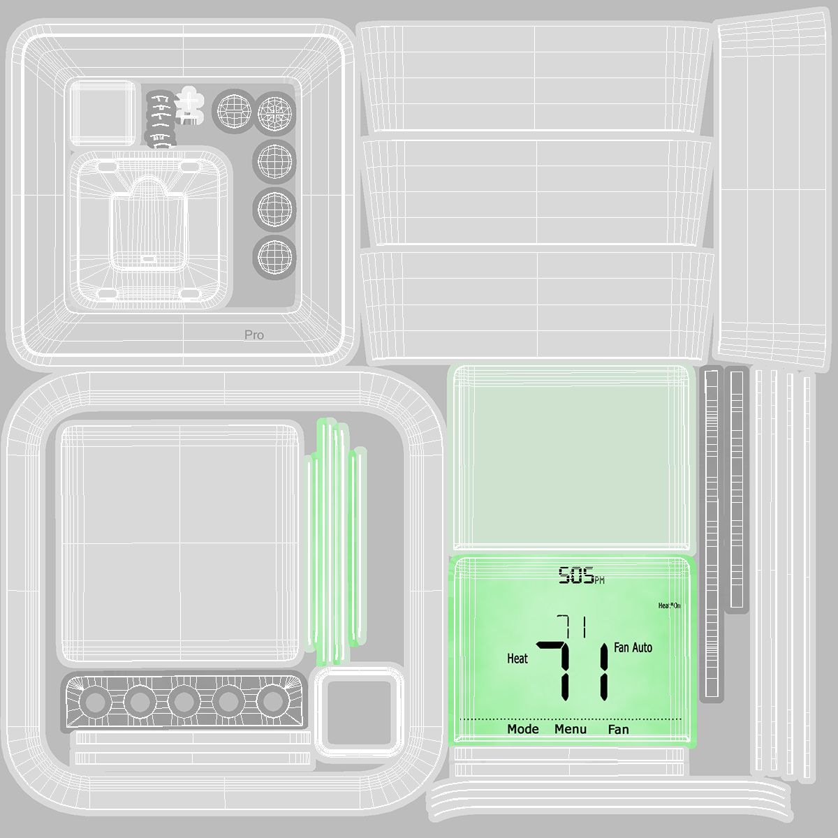 3D Digital Programmable Thermostat