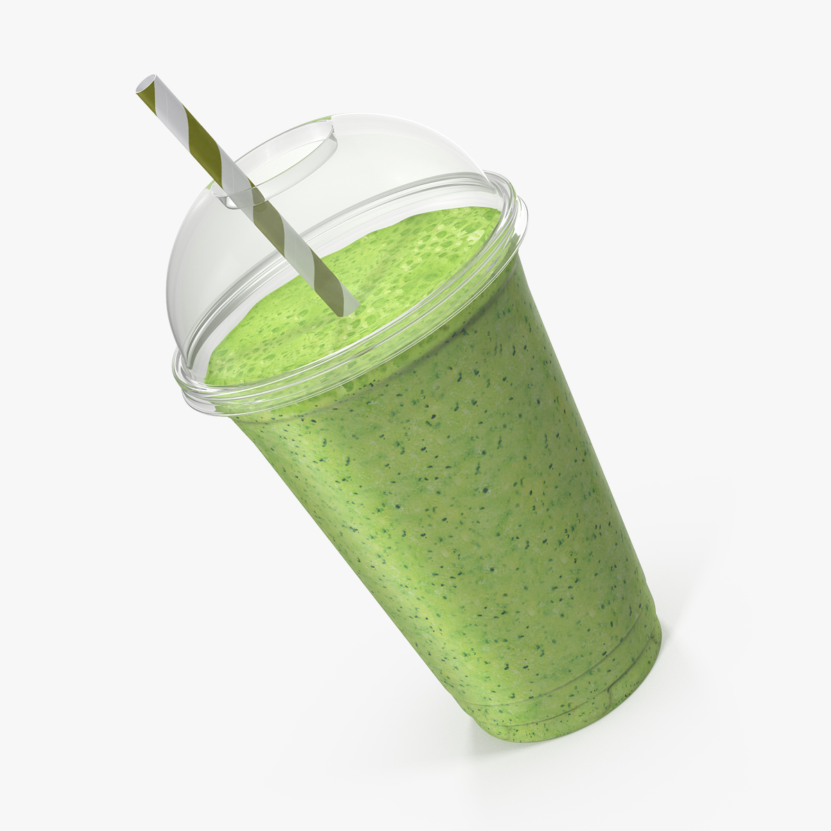 Kiwi Coctail in Plastic Cup 3D Model, view 3