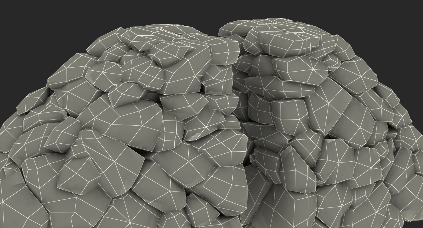 Stone Wall End Segment 3D