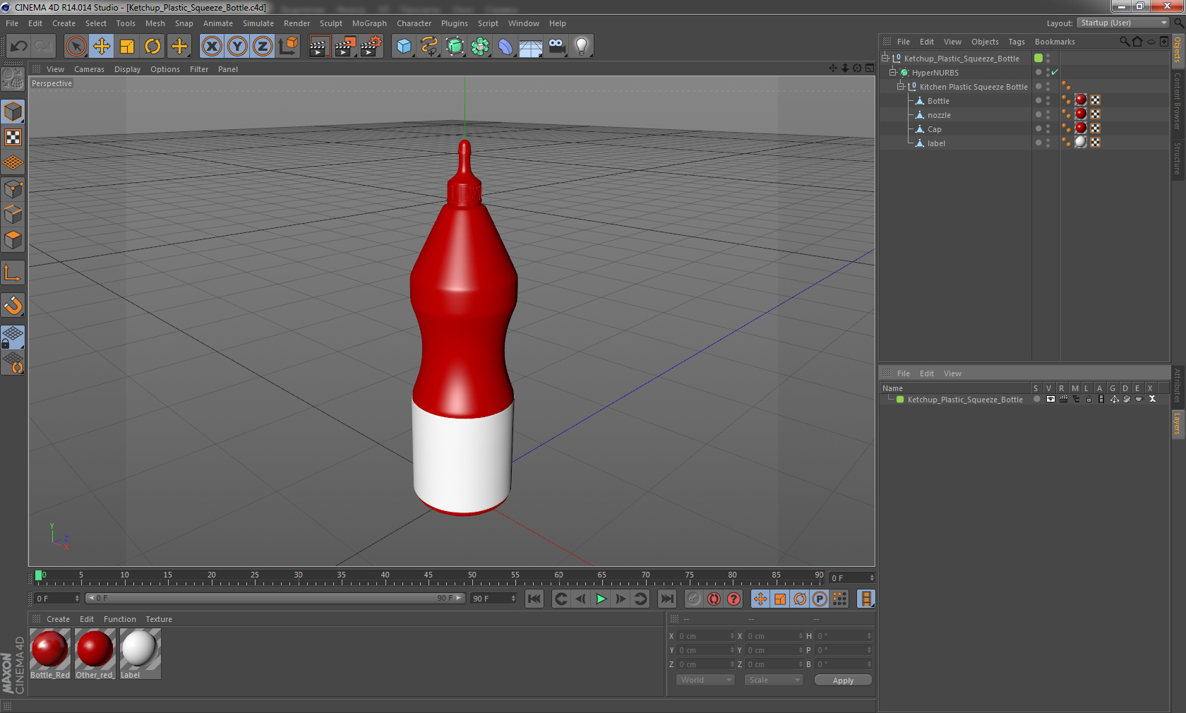 3D model Ketchup Plastic Squeeze Bottle