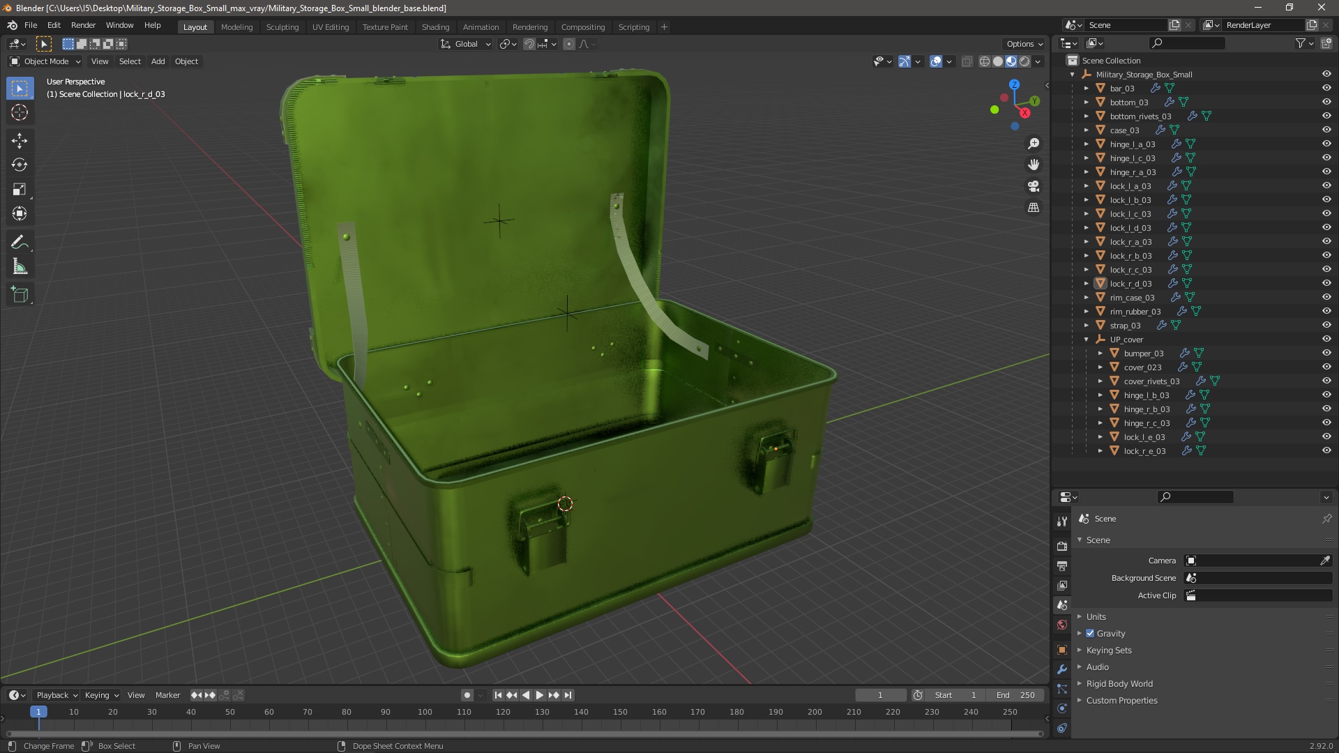 3D Military Storage Box Small