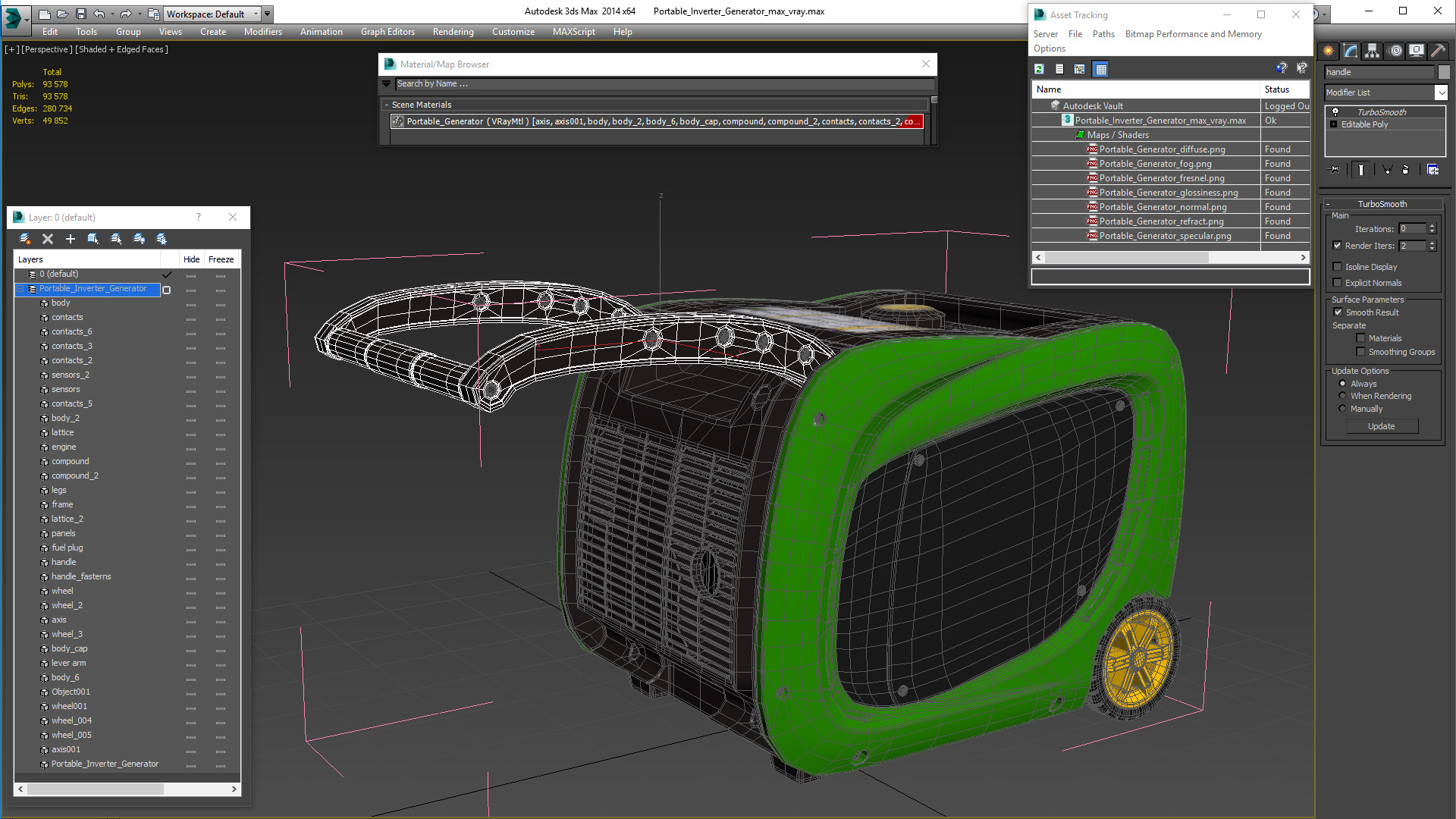 Portable Inverter Generator 3D