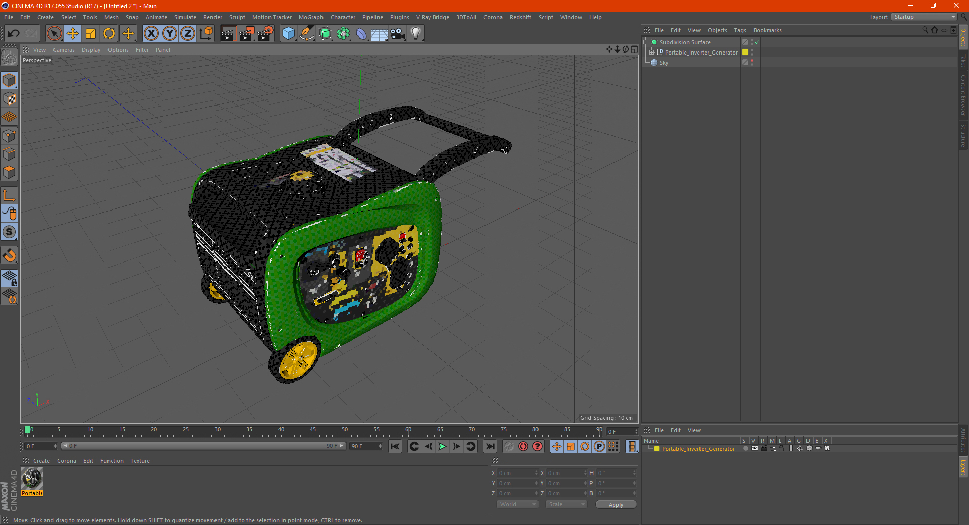 Portable Inverter Generator 3D