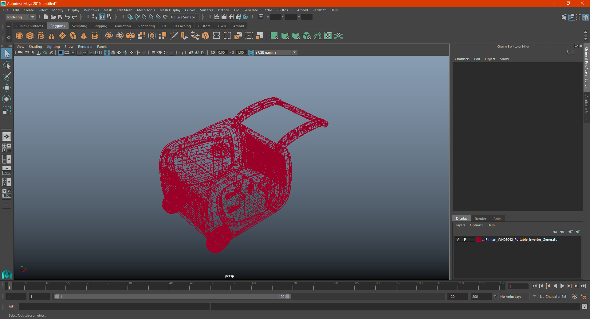 Portable Inverter Generator 3D
