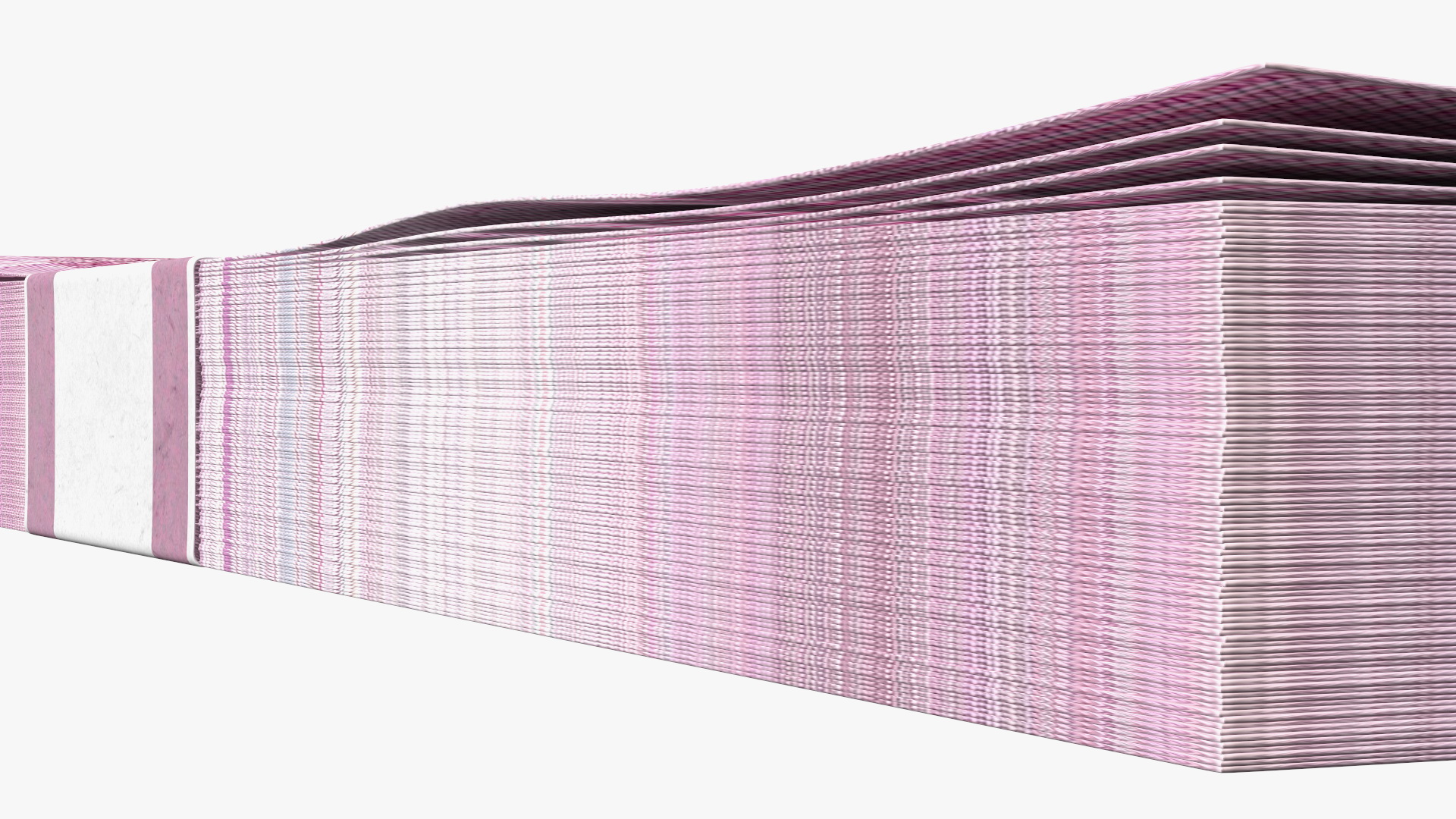 North Korea 1000 Won Banknotes Bundle 3D