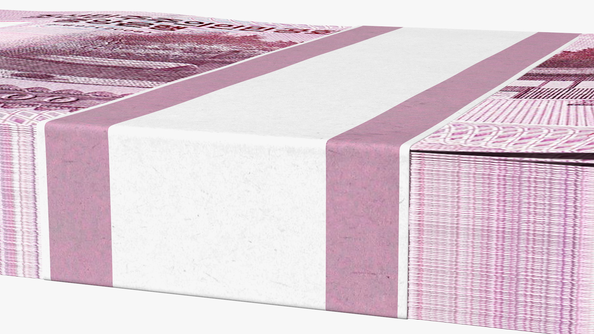North Korea 1000 Won Banknotes Bundle 3D