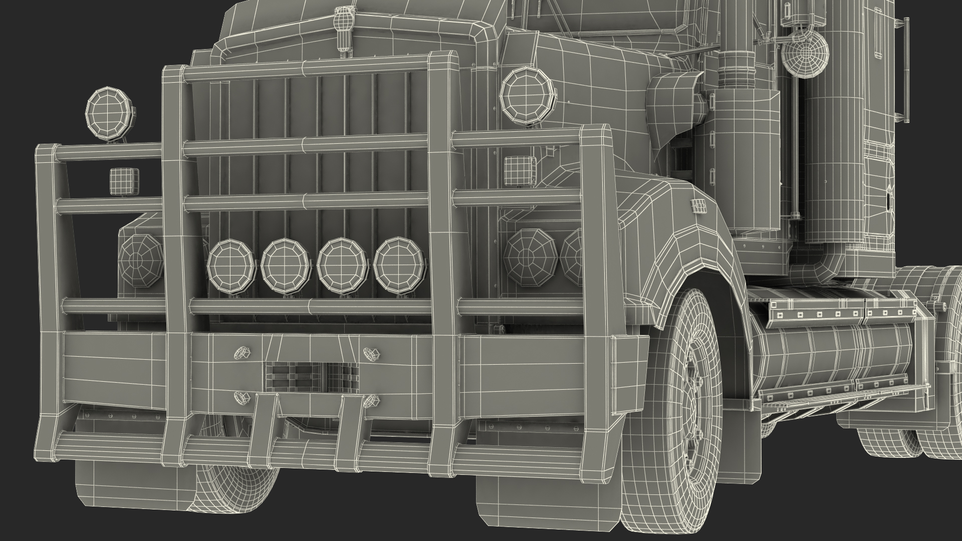 3D Vintage Semi-Truck model