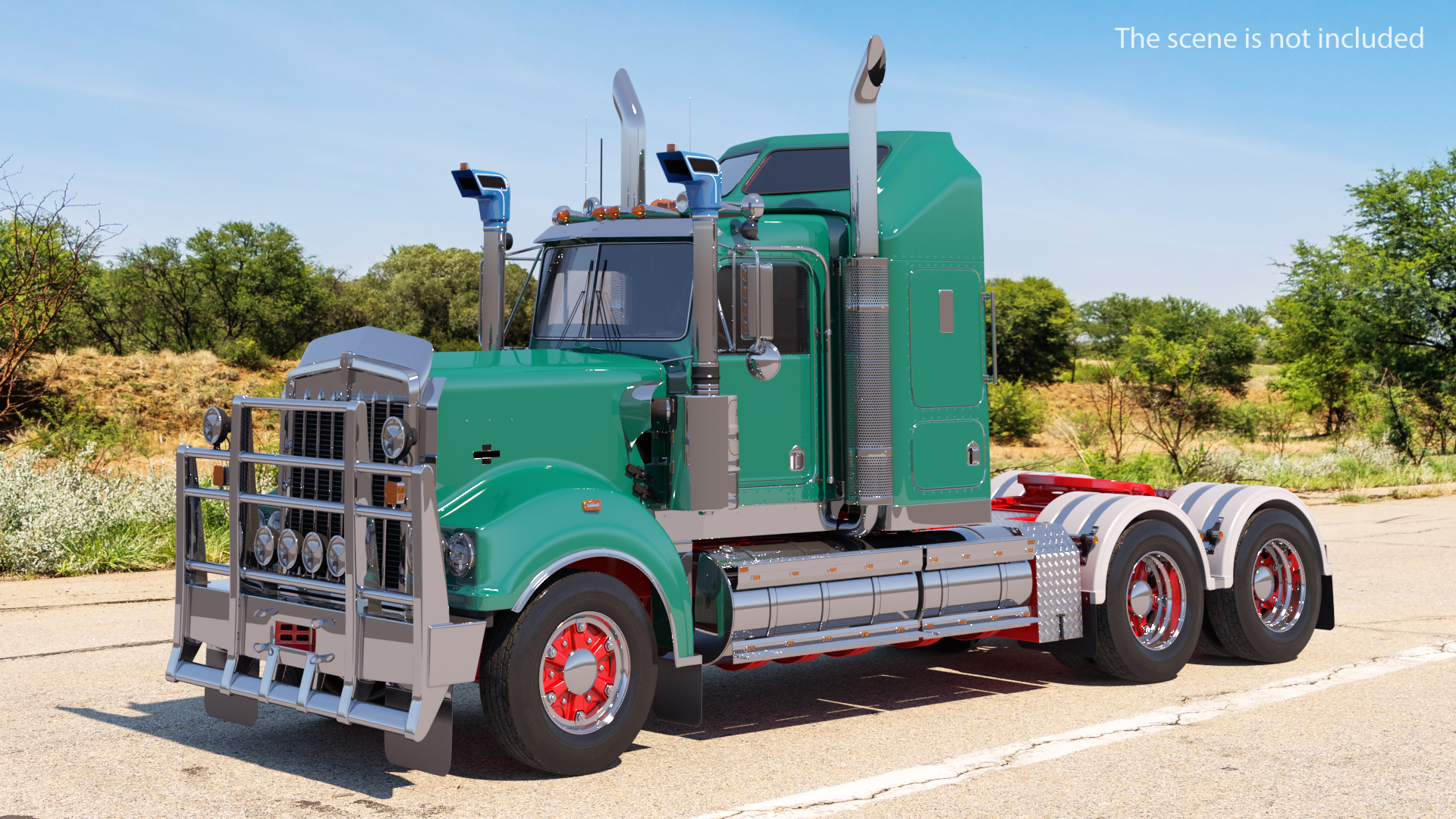 3D Vintage Semi-Truck model