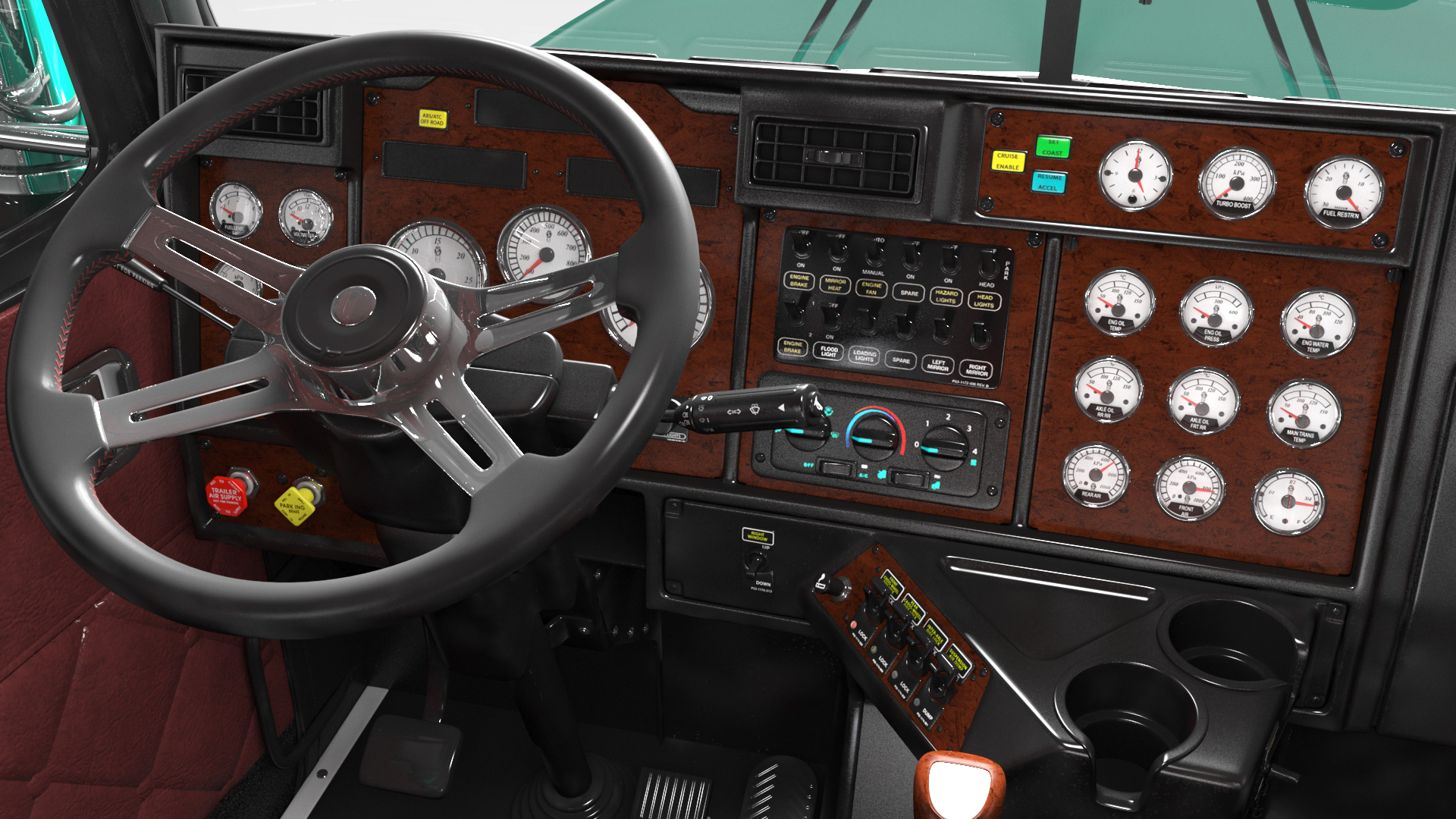 3D Vintage Semi-Truck model