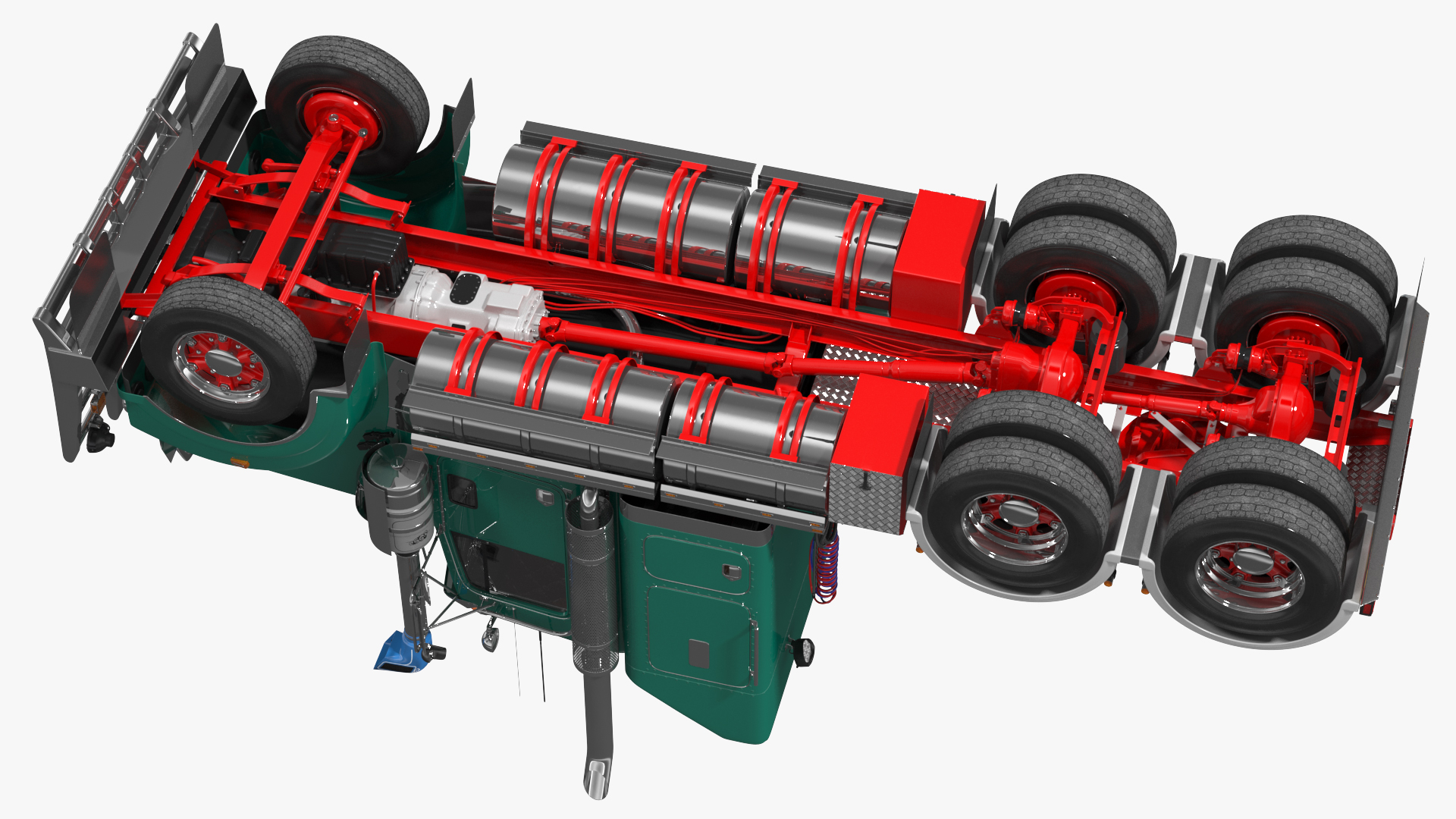 3D Vintage Semi-Truck model