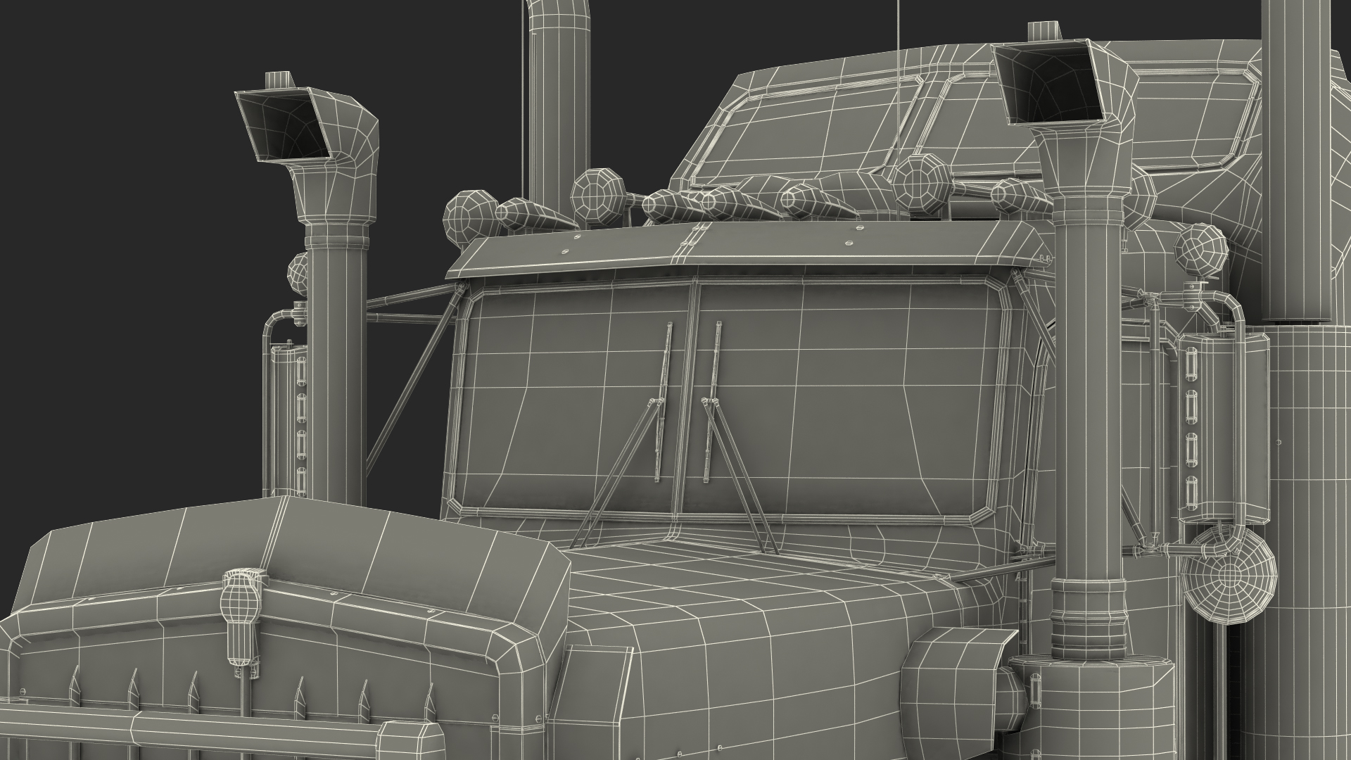3D Vintage Semi-Truck model