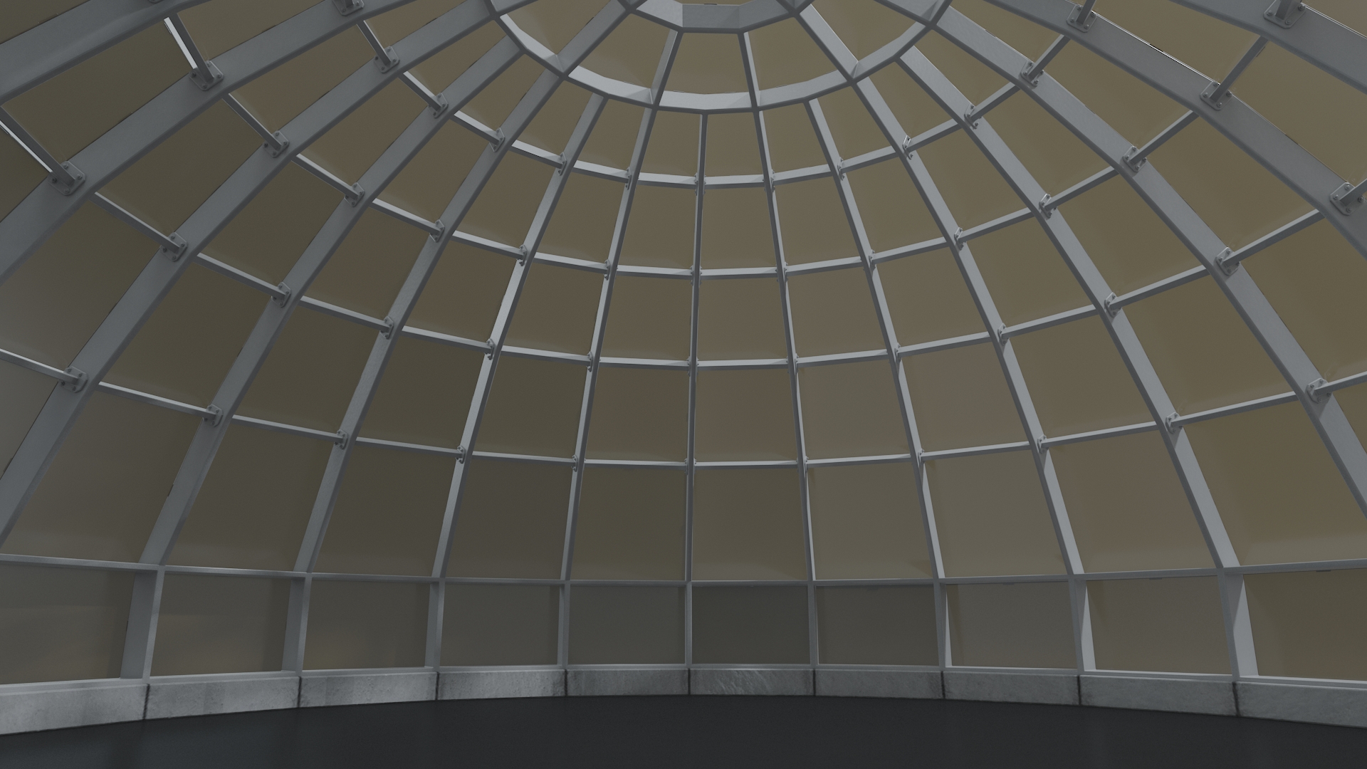 Glass Covered Steel Dome 3D model
