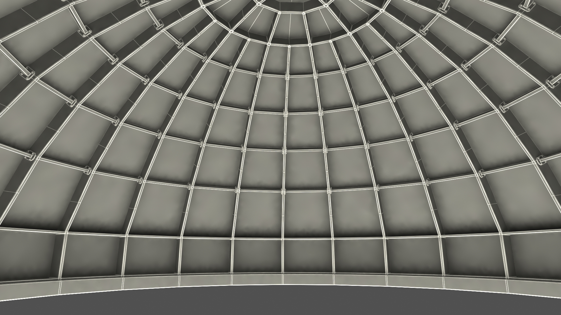 Glass Covered Steel Dome 3D model