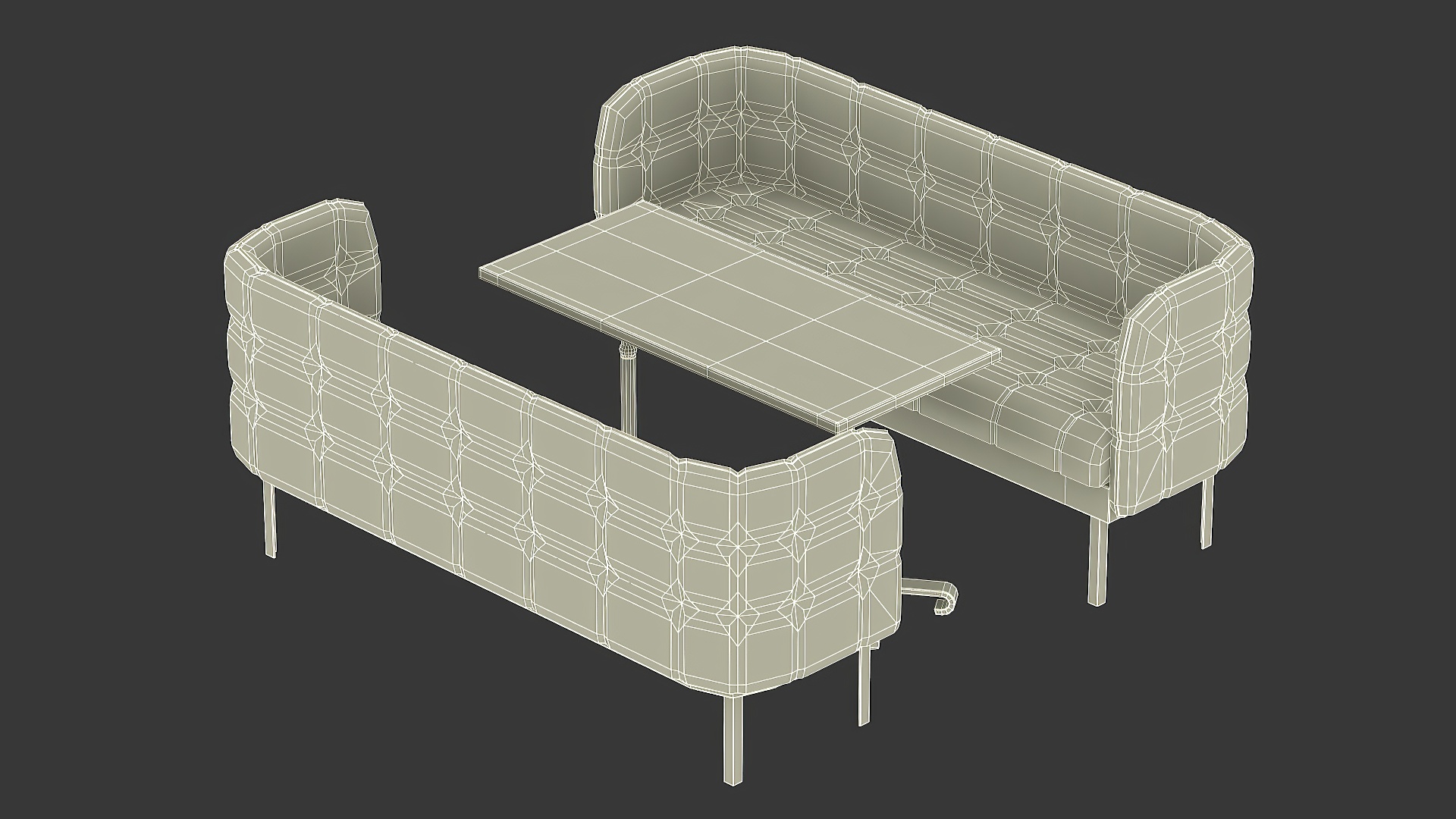 Modern Bar with Customers Fur 3D model