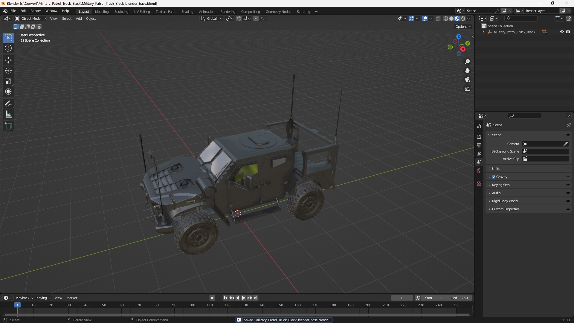 Military Patrol Truck Black - view 10