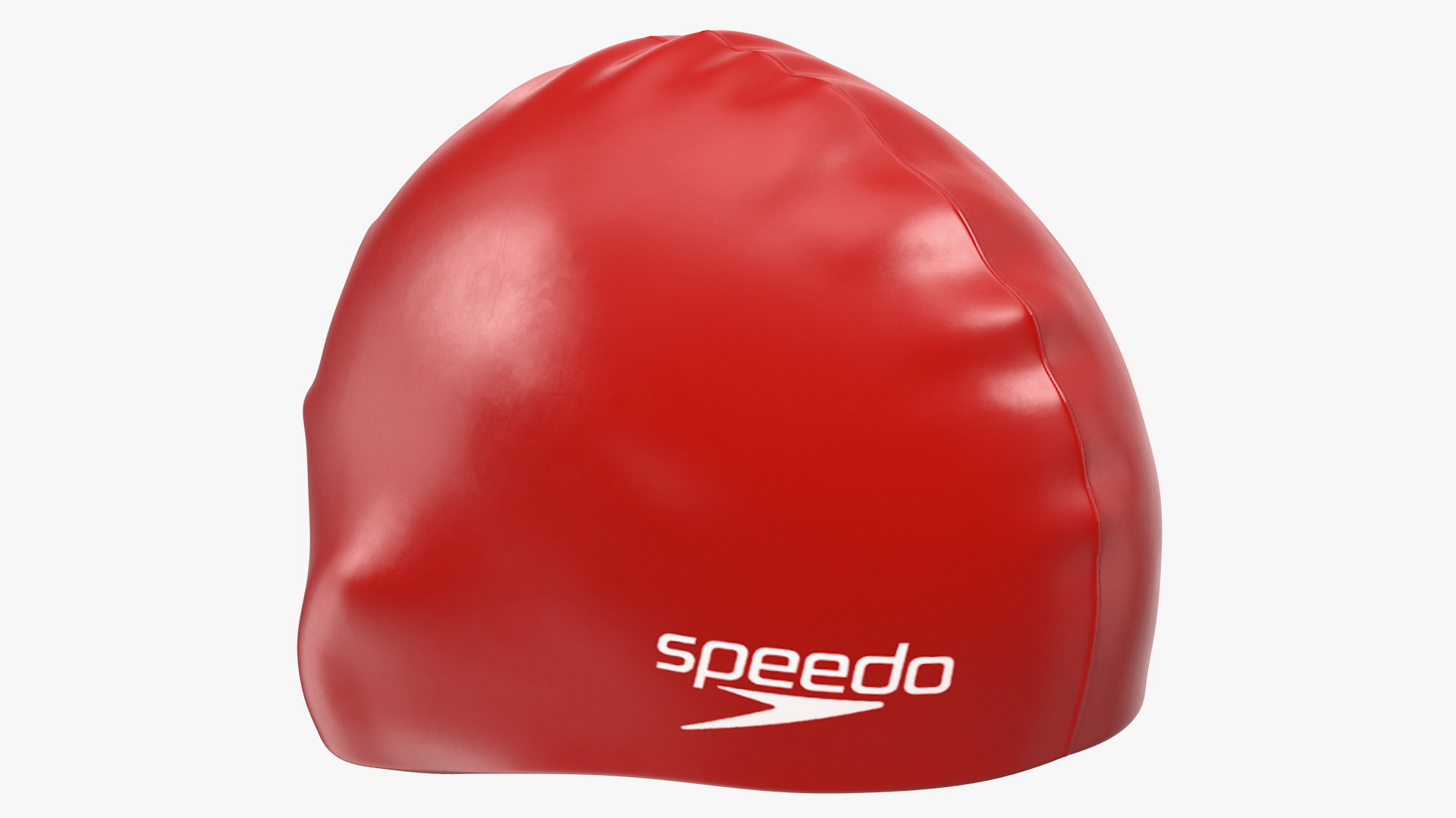 Speedo Red Silicone Swimming Cap 3D