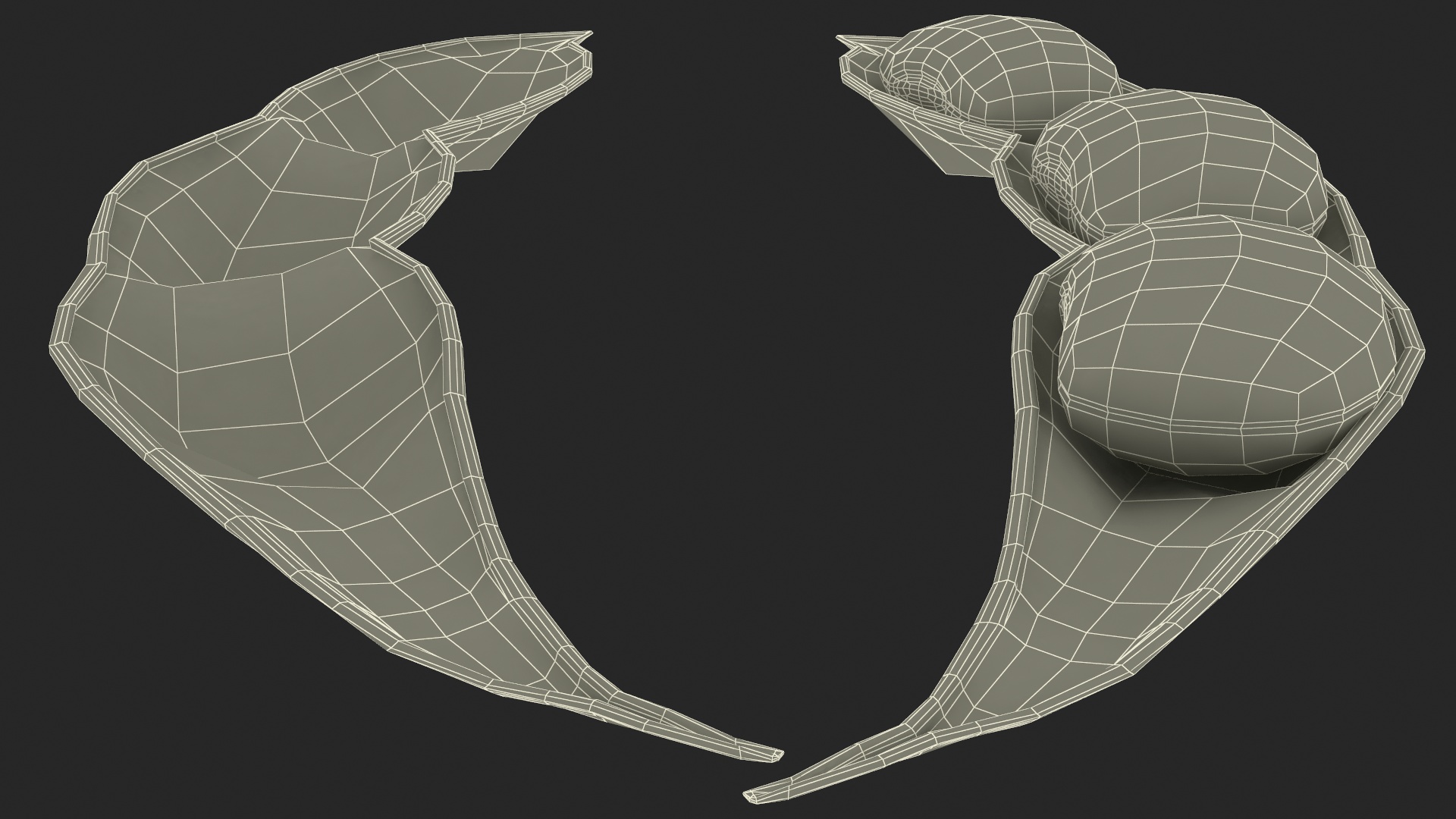 Green Soybean Pod Open 3D