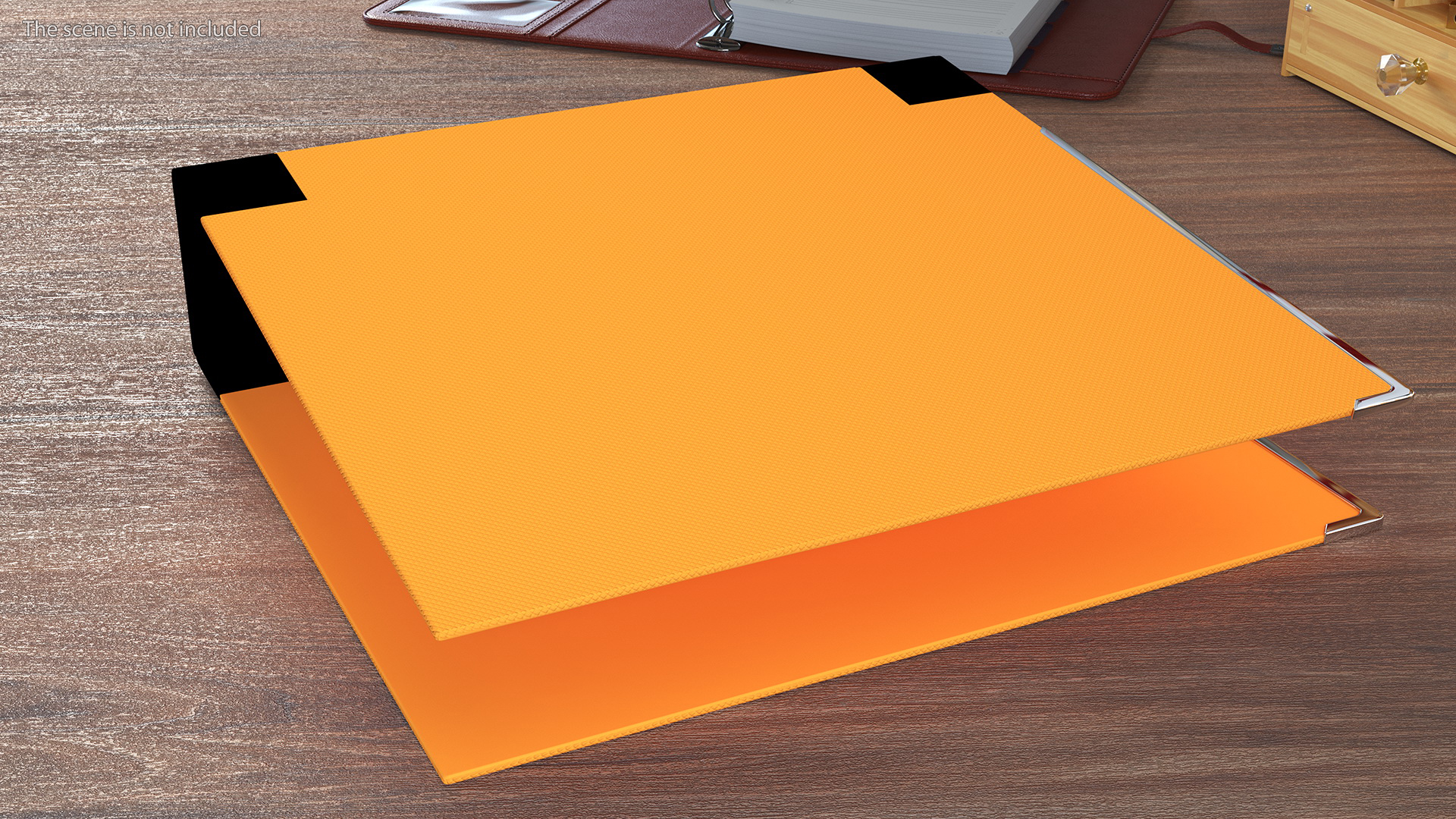 3D Hard Cover Orange Office File Folder