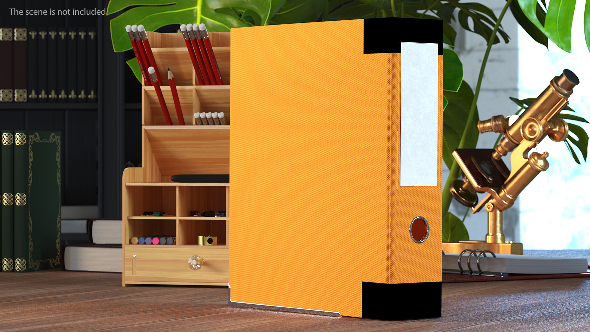 3D Hard Cover Orange Office File Folder