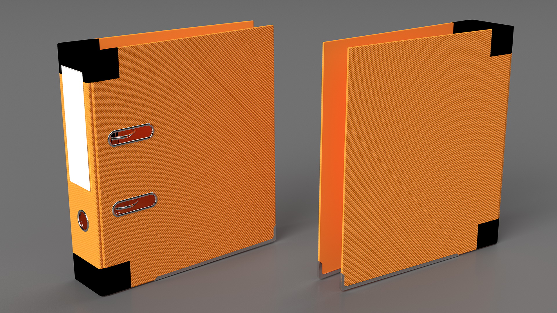 3D Hard Cover Orange Office File Folder