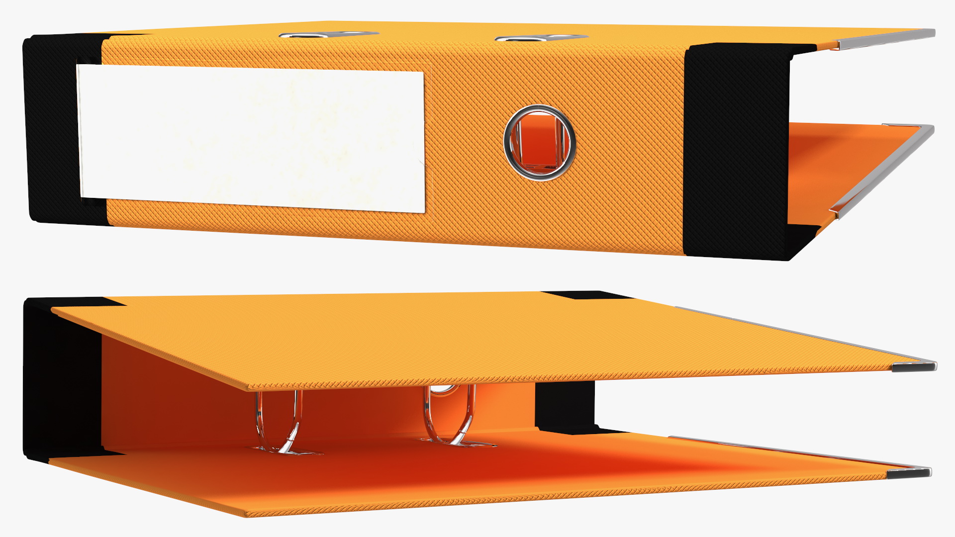 3D Hard Cover Orange Office File Folder