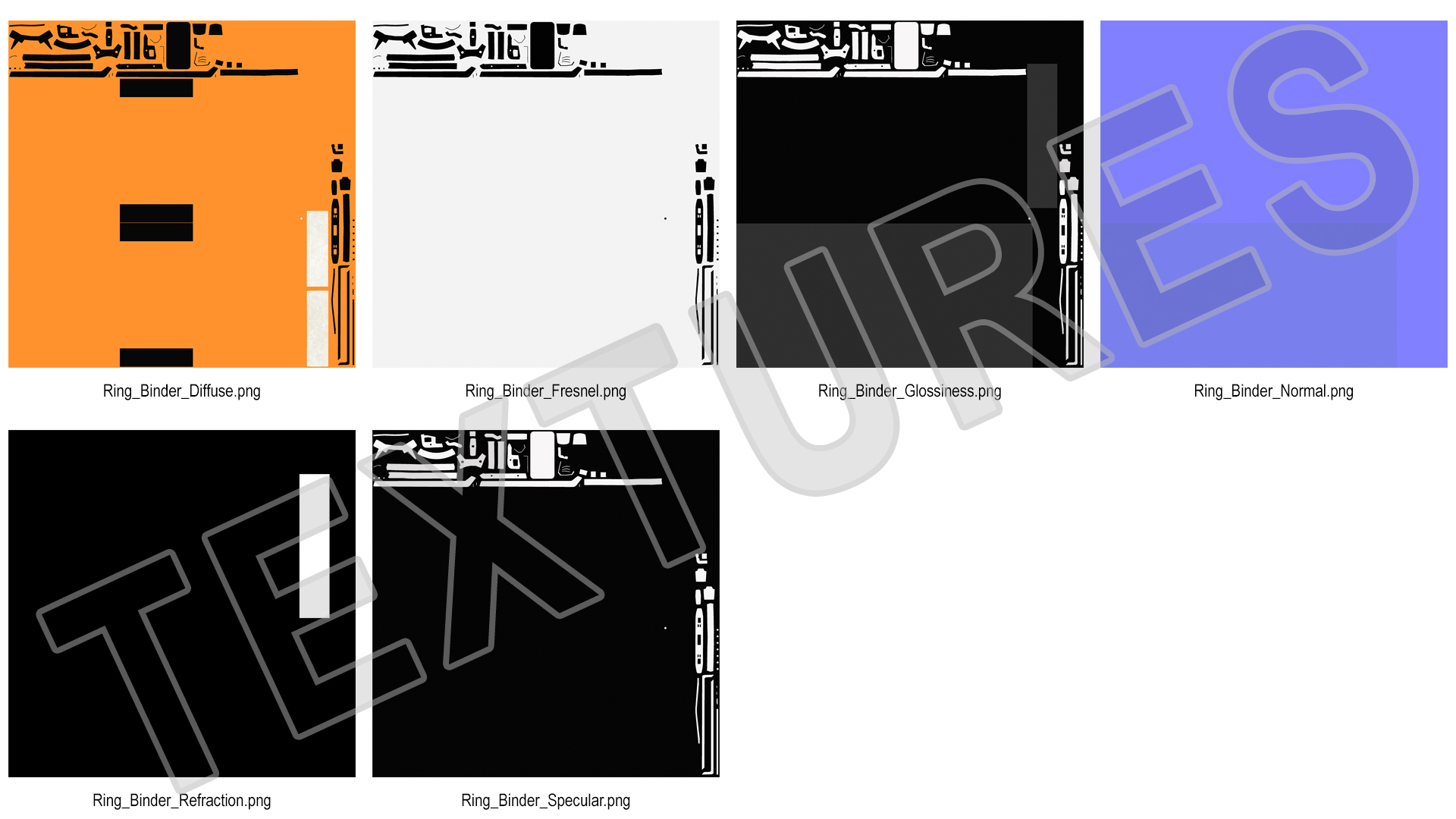 3D Hard Cover Orange Office File Folder