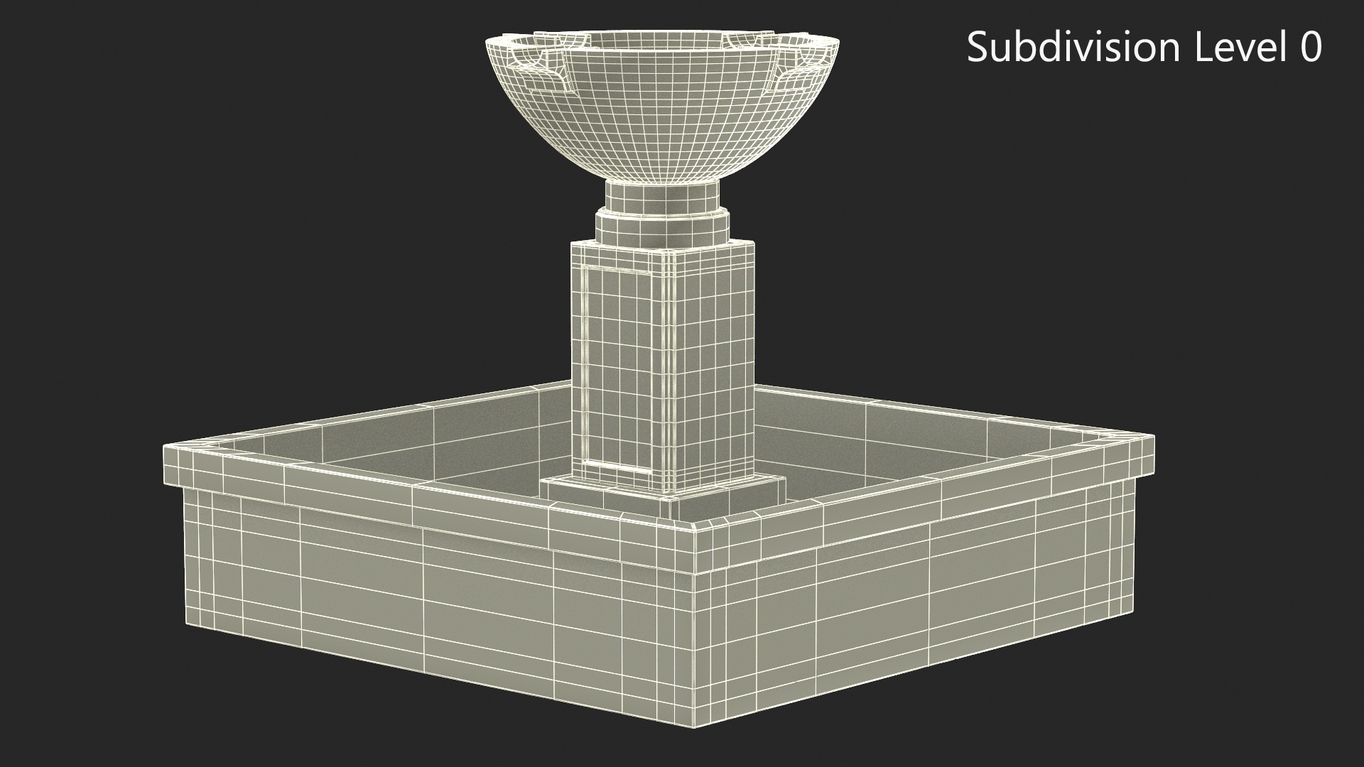3D Modern Fountain Empty