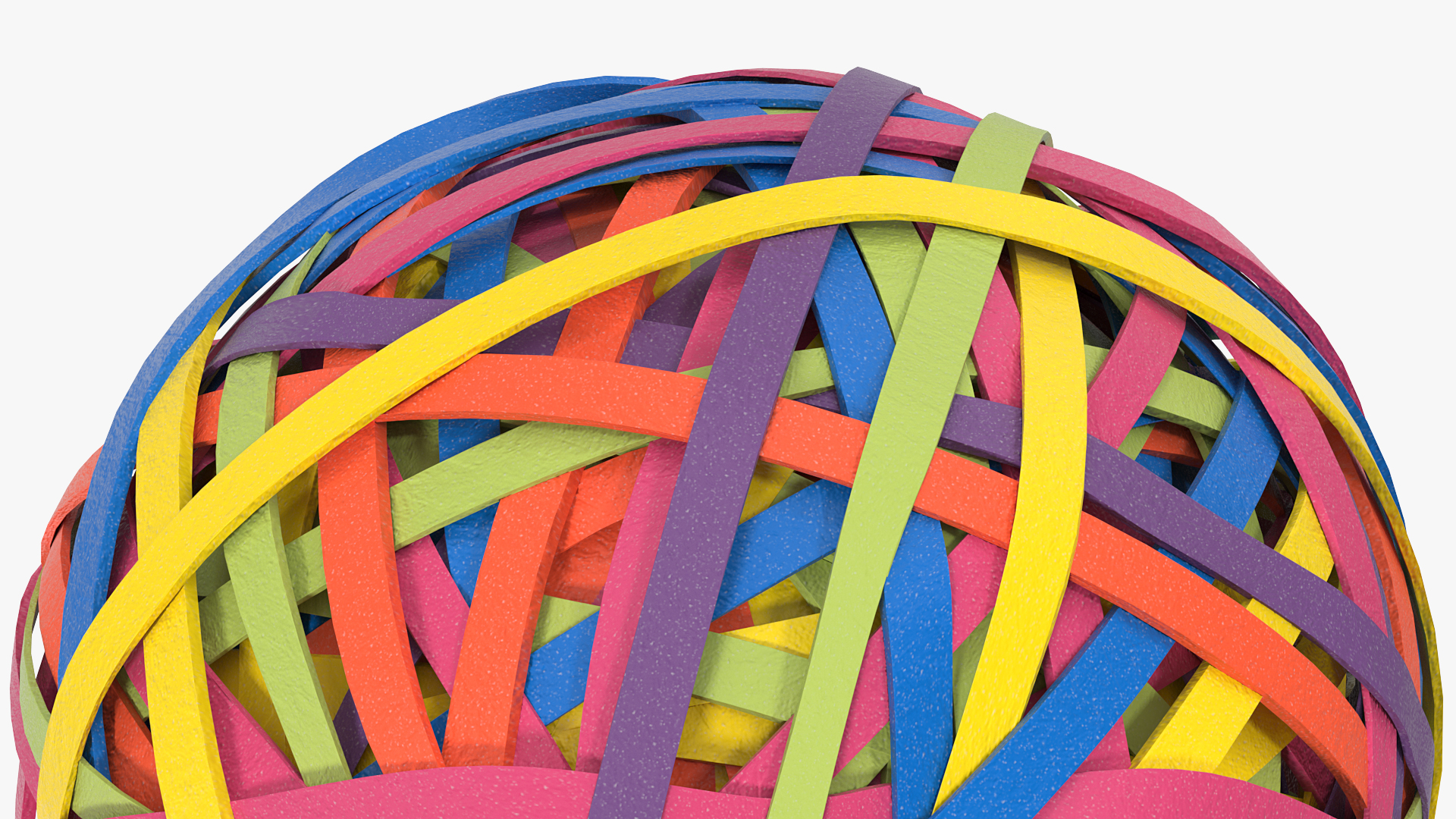 3D model Colorful Rubber Band Ball