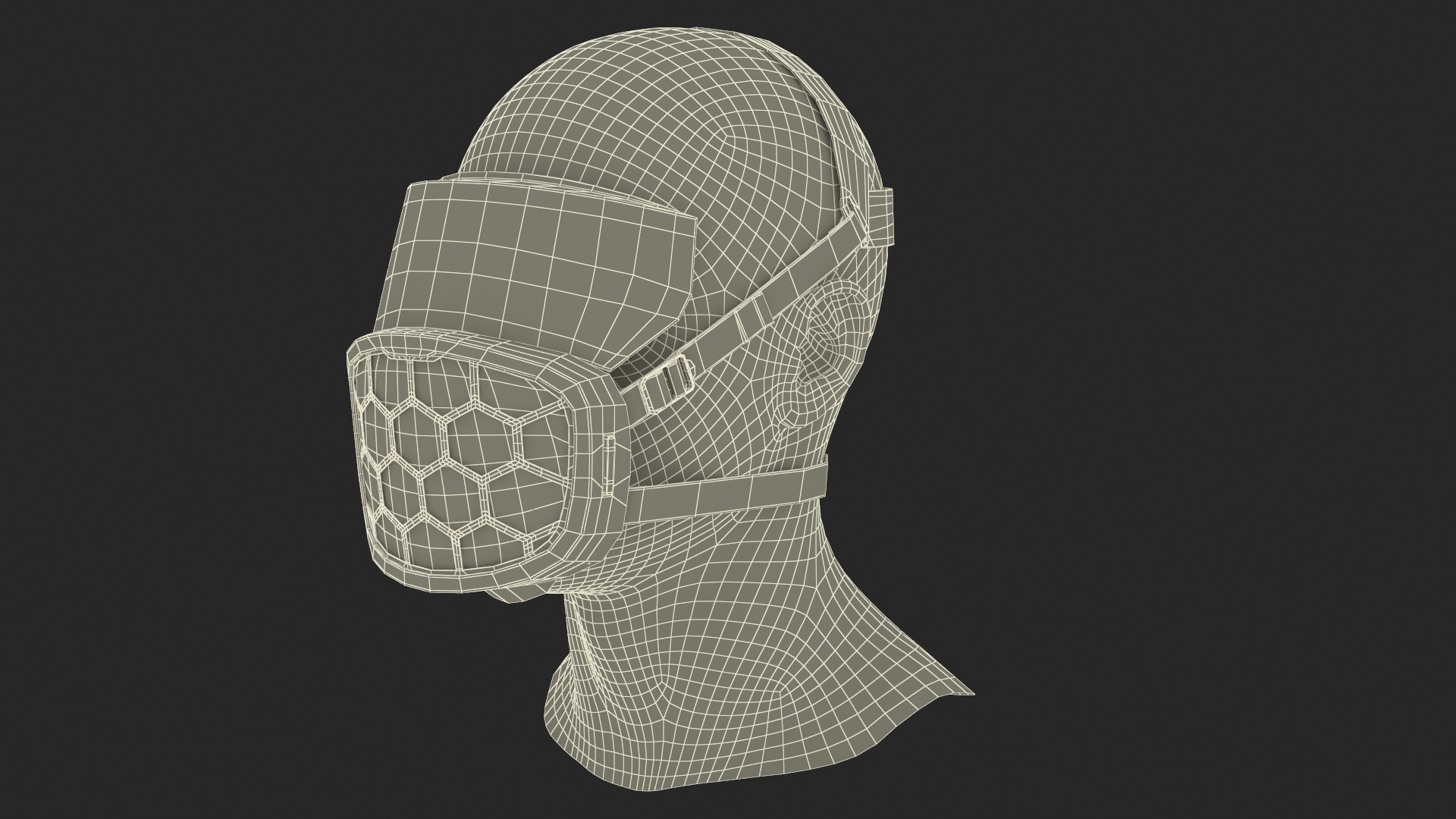 Respirator with Visor ForgedAir White 3D