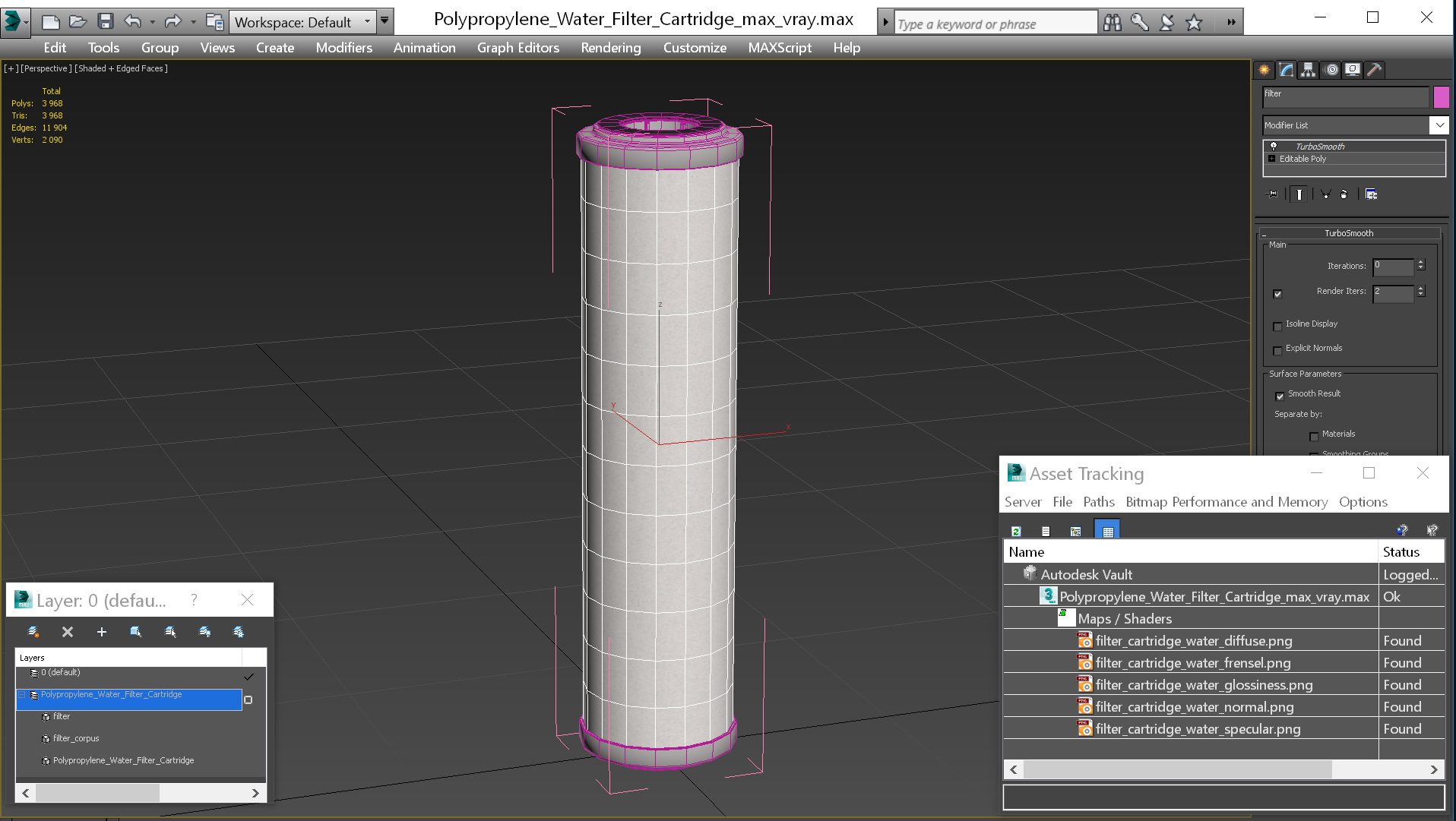 3D Polypropylene Water Filter Cartridge
