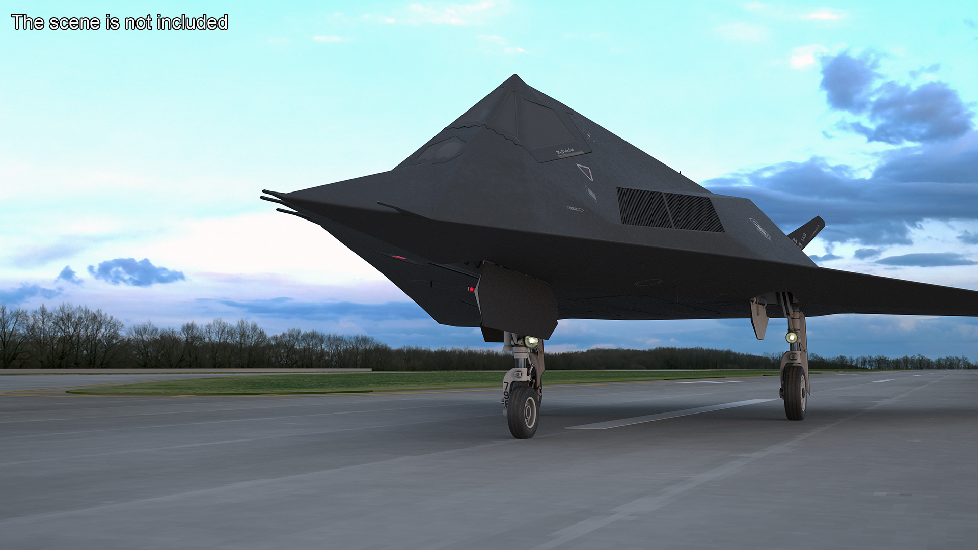 3D Aircraft Stealth F-117 Nighthawk with Pilot model
