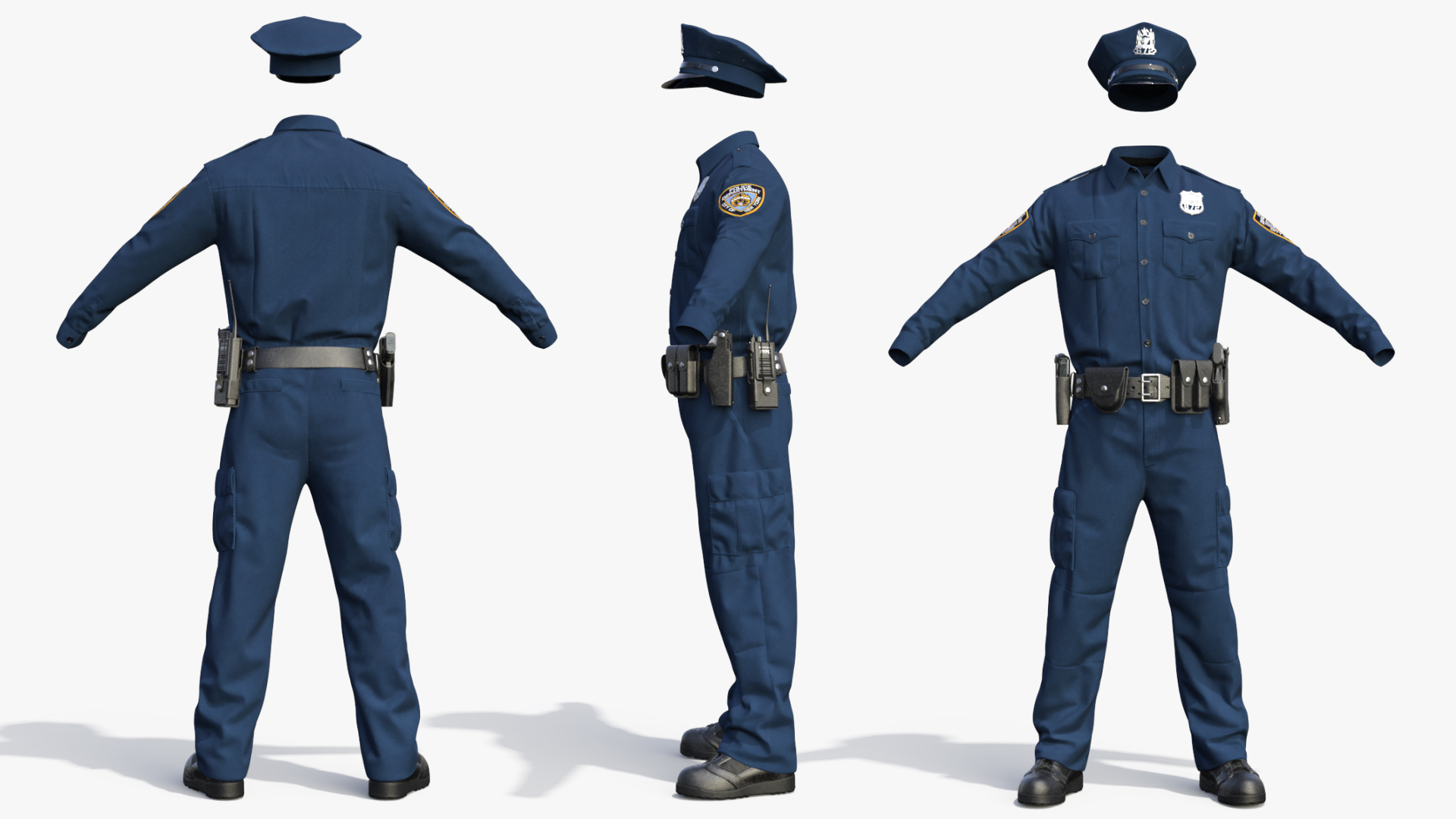 NYPD Police Officer Uniform 3D