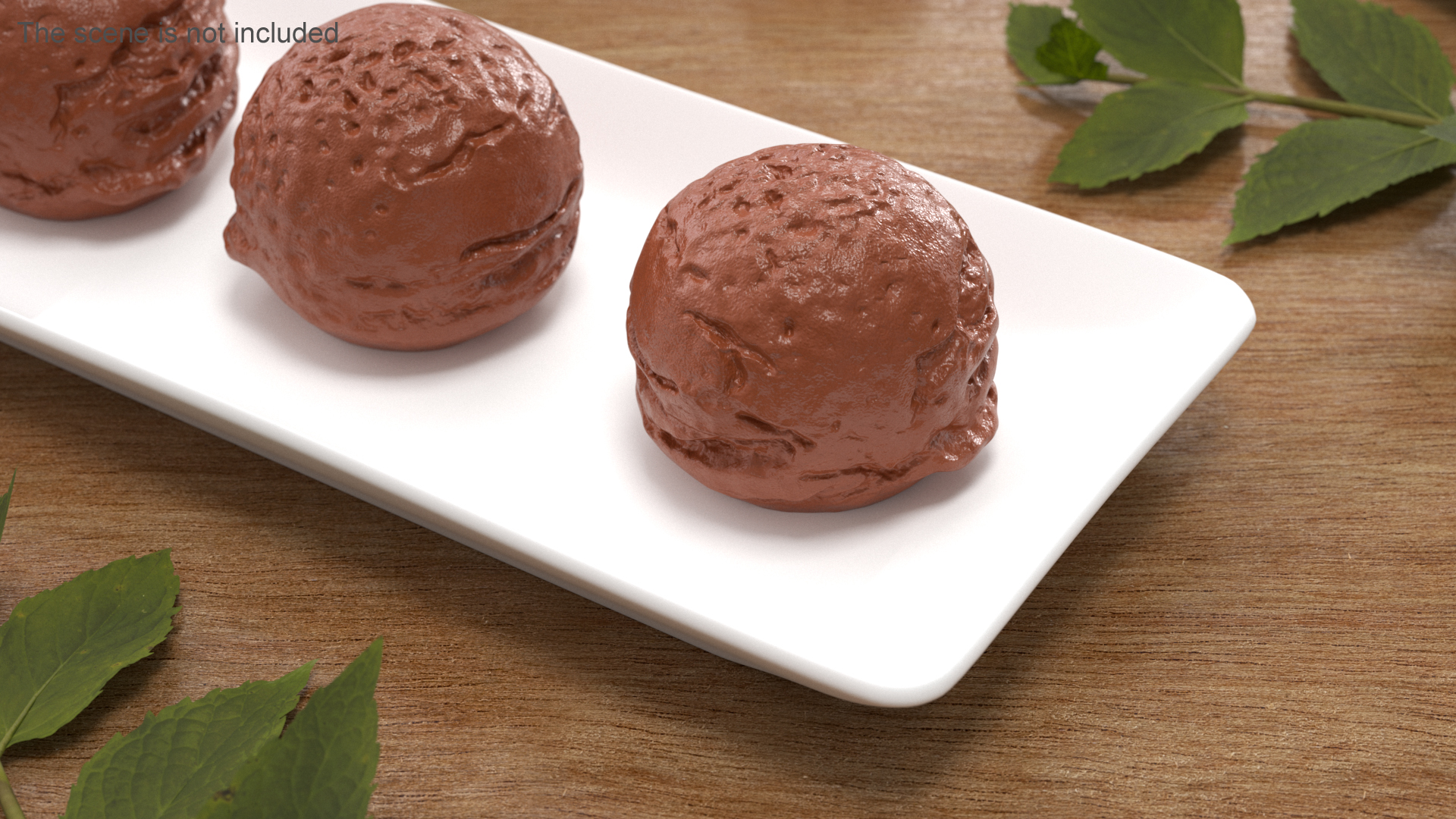 3D model Chocolate Ice Cream Scoop