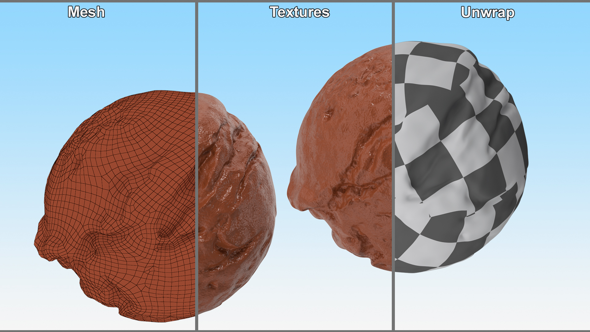 3D model Chocolate Ice Cream Scoop