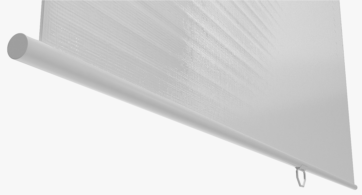 3D Manual Pull Down White Projection Screen Wall Mounted model