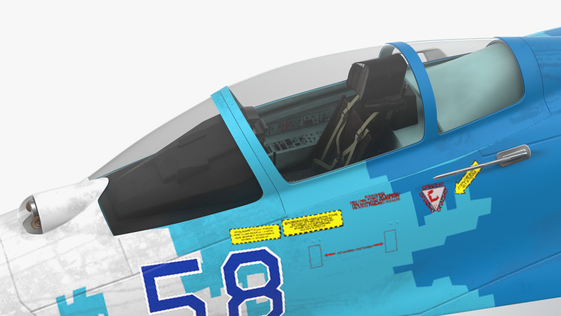 3D Sukhoi Su-27 Ukrainian Fighter Aircraft Rigged