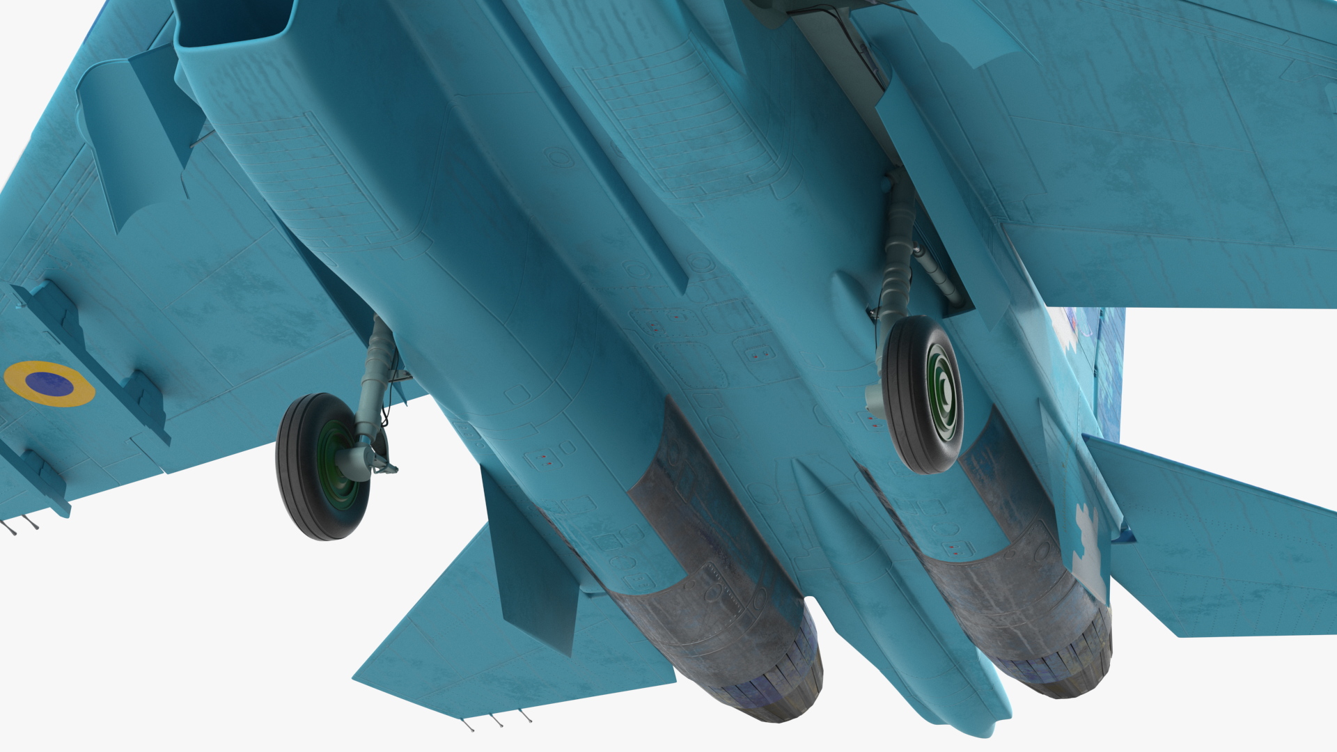 3D Sukhoi Su-27 Ukrainian Fighter Aircraft Rigged