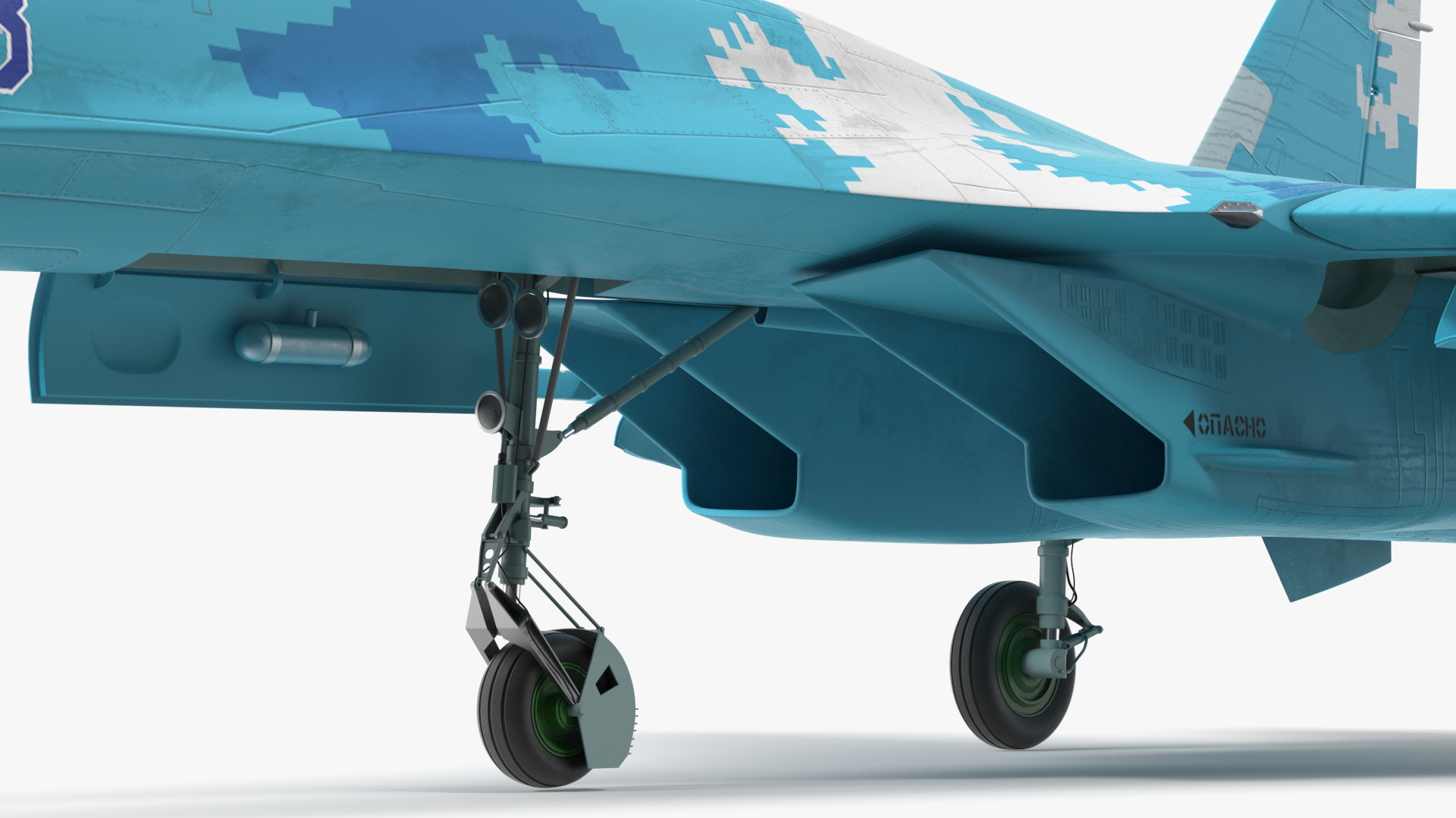 3D Sukhoi Su-27 Ukrainian Fighter Aircraft Rigged
