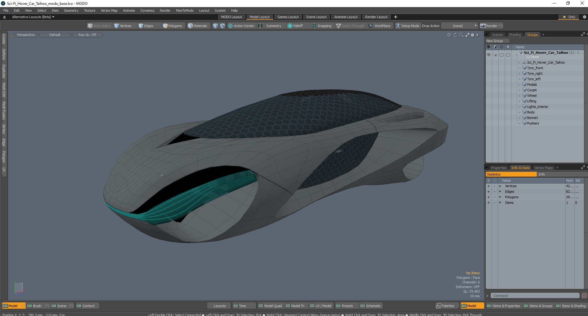 3D Sci-Fi Hover Car Taihoo model