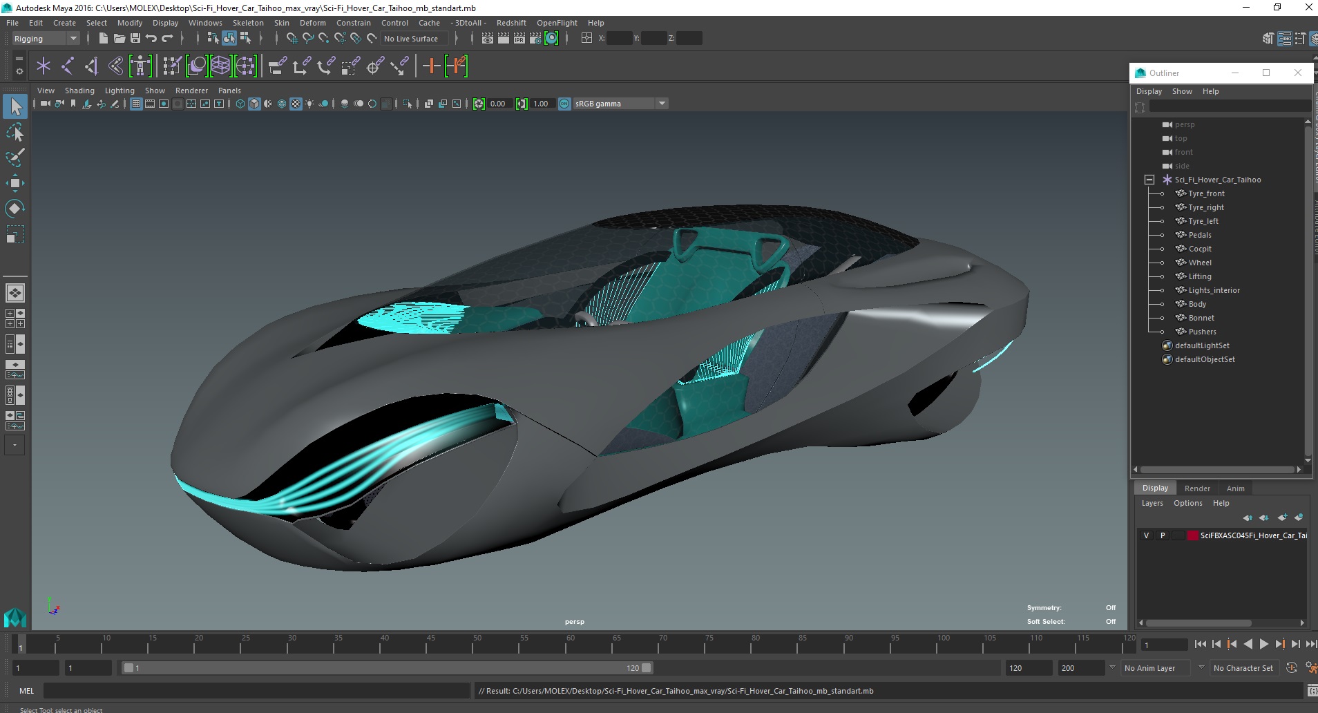 3D Sci-Fi Hover Car Taihoo model