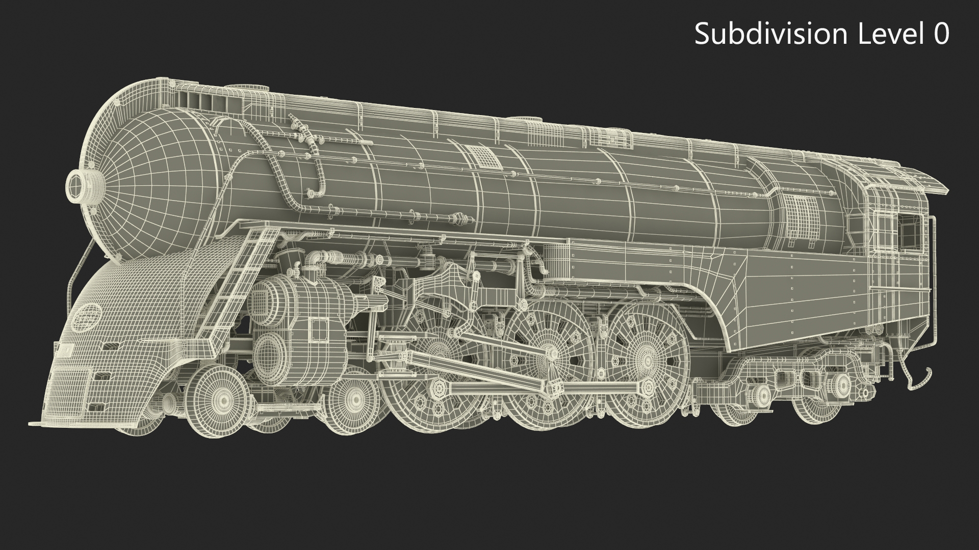 3D model Vintage Steam Locomotive Dreyfuss Hudson