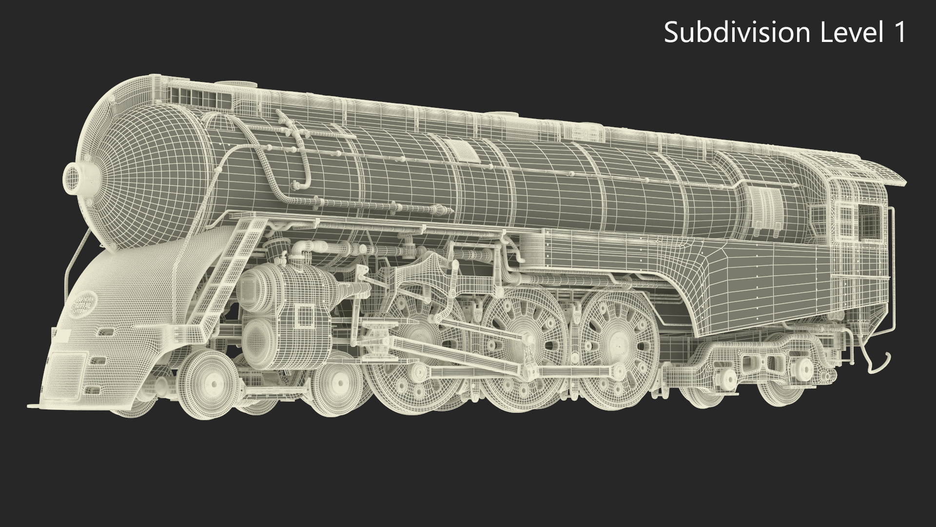3D model Vintage Steam Locomotive Dreyfuss Hudson