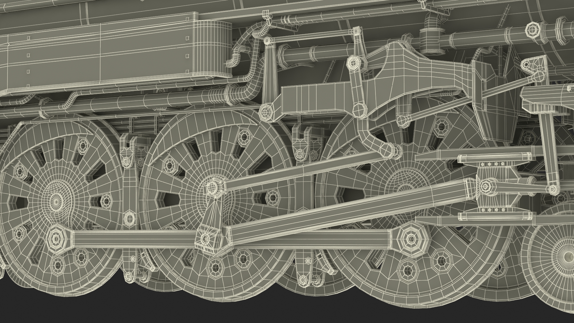 3D model Vintage Steam Locomotive Dreyfuss Hudson